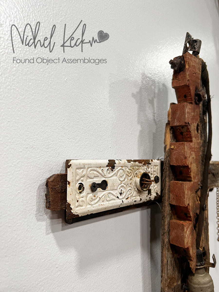 1 of a Kind Cross Art Assemblages made from recycled items and found objects. 