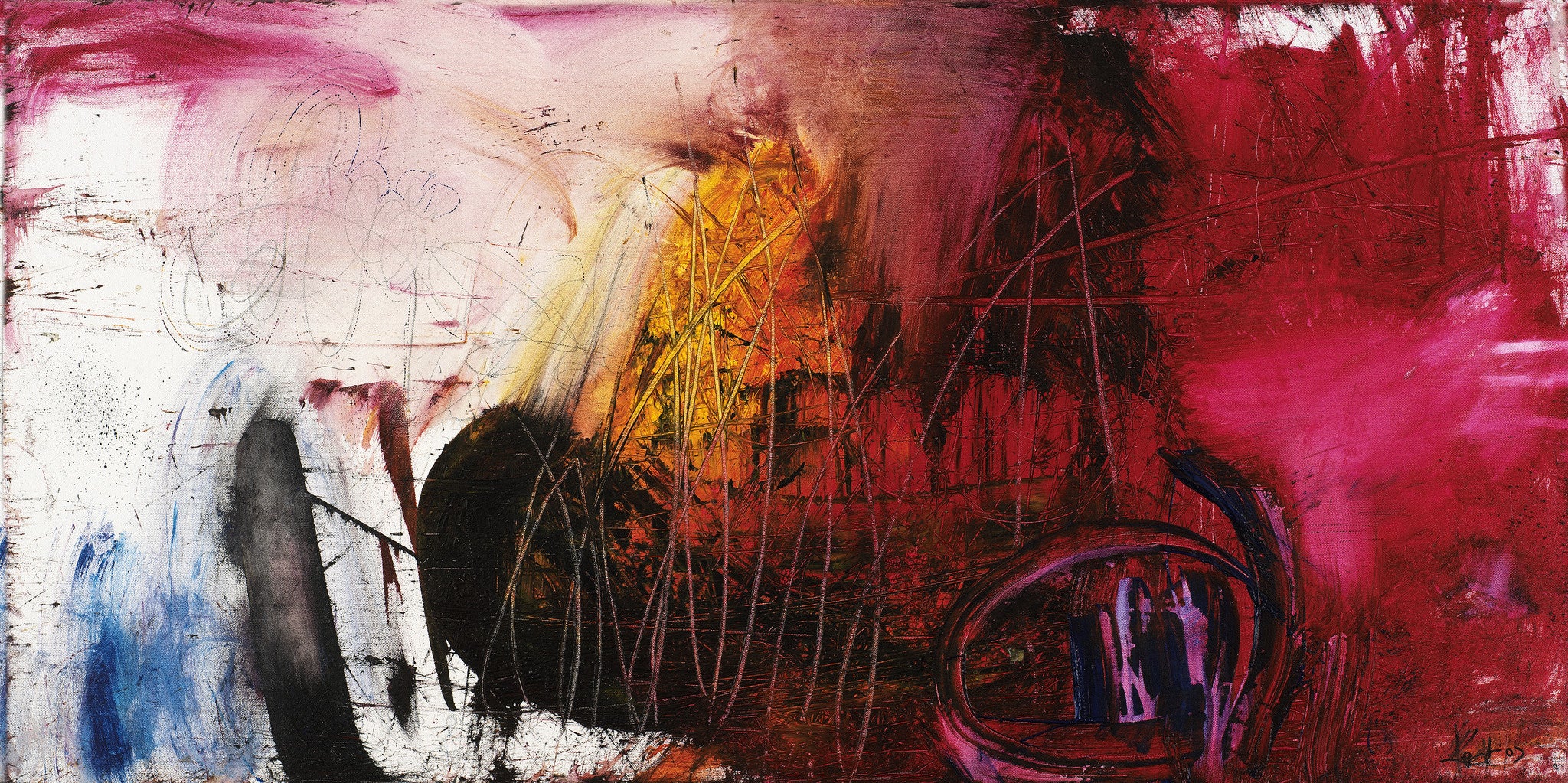 Colorful Abstract Art<br>Canvas Print<br>Untitled #030704