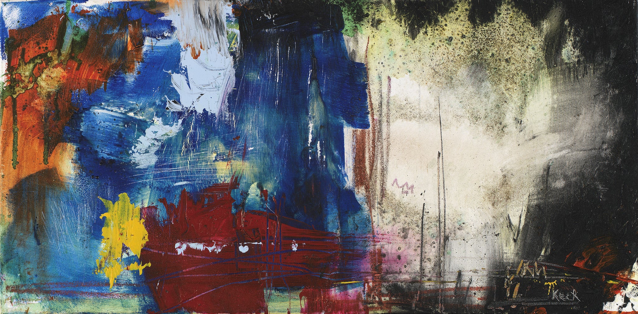 Colorful Abstract Art<br>Canvas Print<br> Paper Cut II