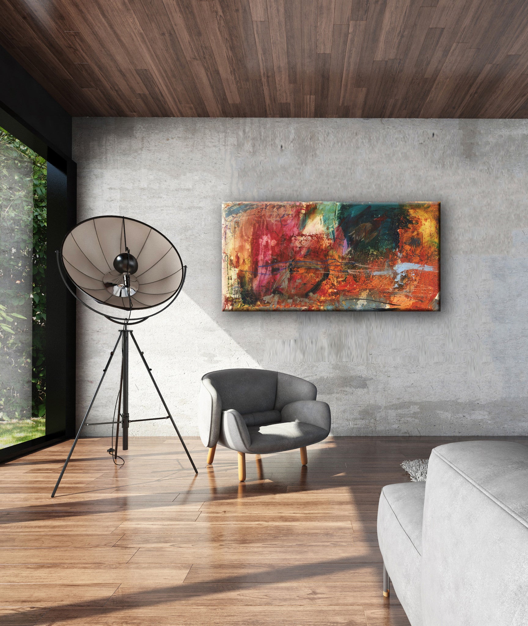 Colorful Abstract Art <br>Canvas Print<br>Paper Cut III