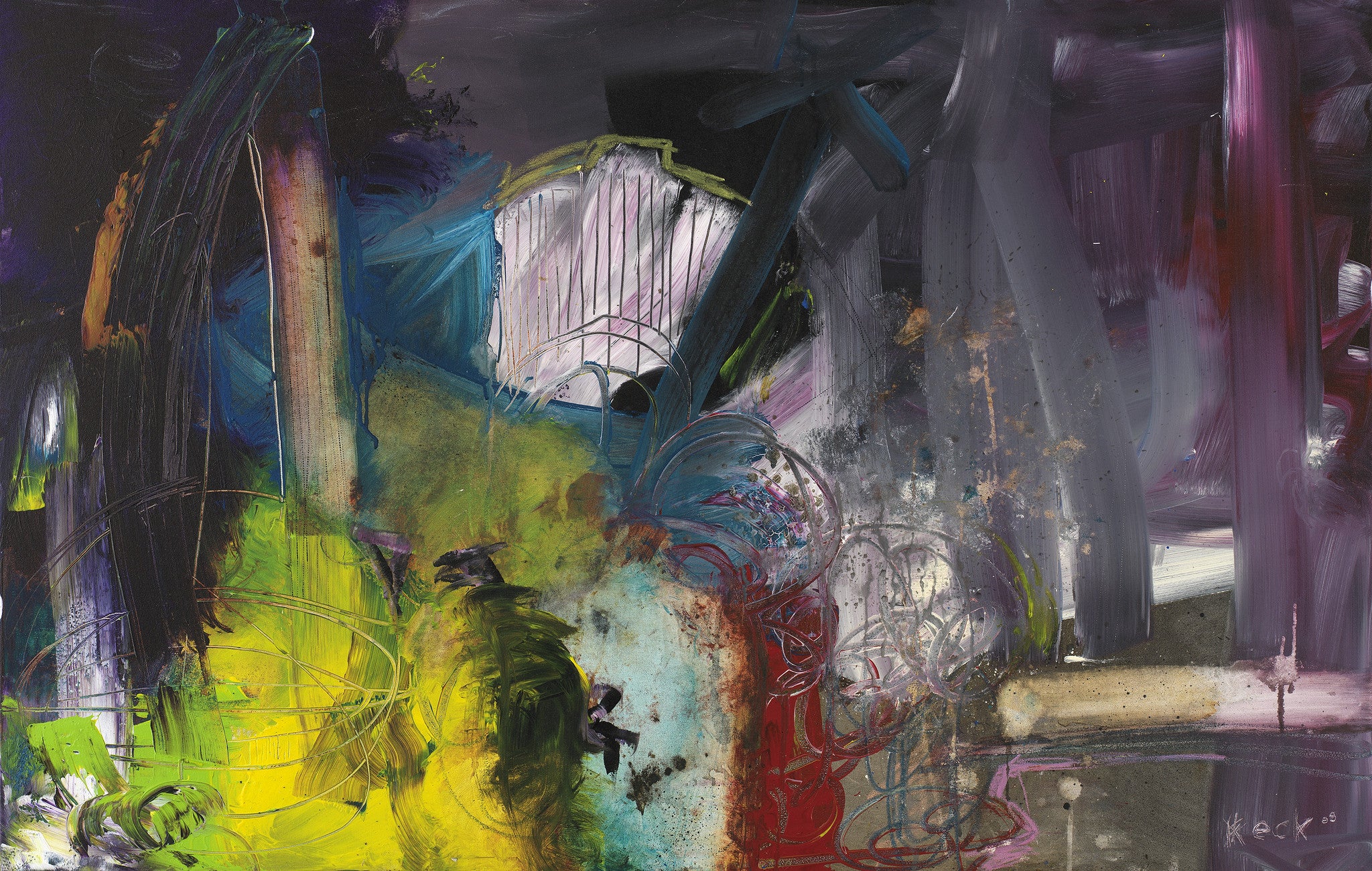 Colorful Abstract Art<br>Canvas Print<br> Paper Cut V