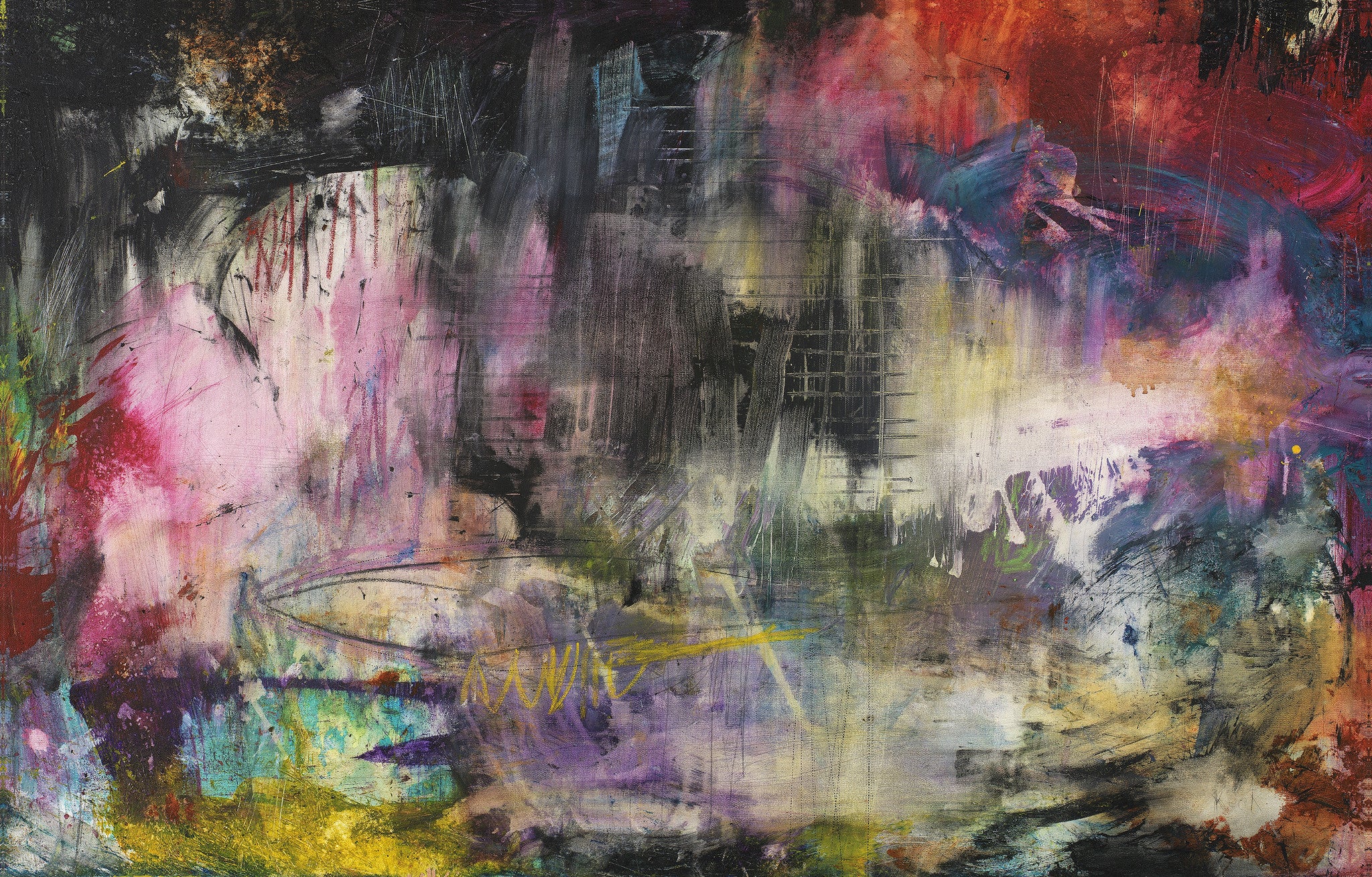 Colorful Abstract Art<br>Canvas Print<br>Paper Cut VI