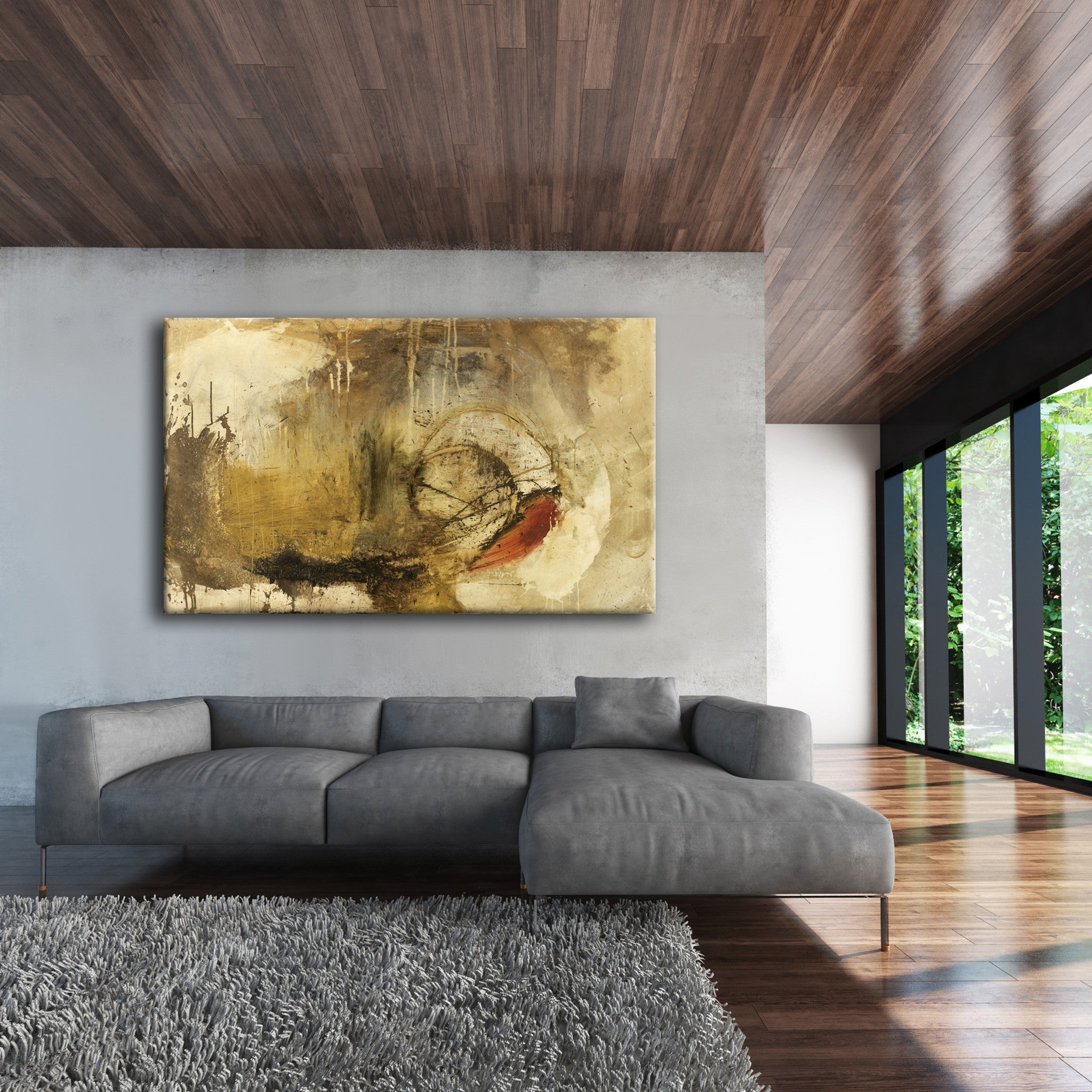 Organic, Raw Earth Tones<br>Abstract Art Canvas Print<br>Catch 22