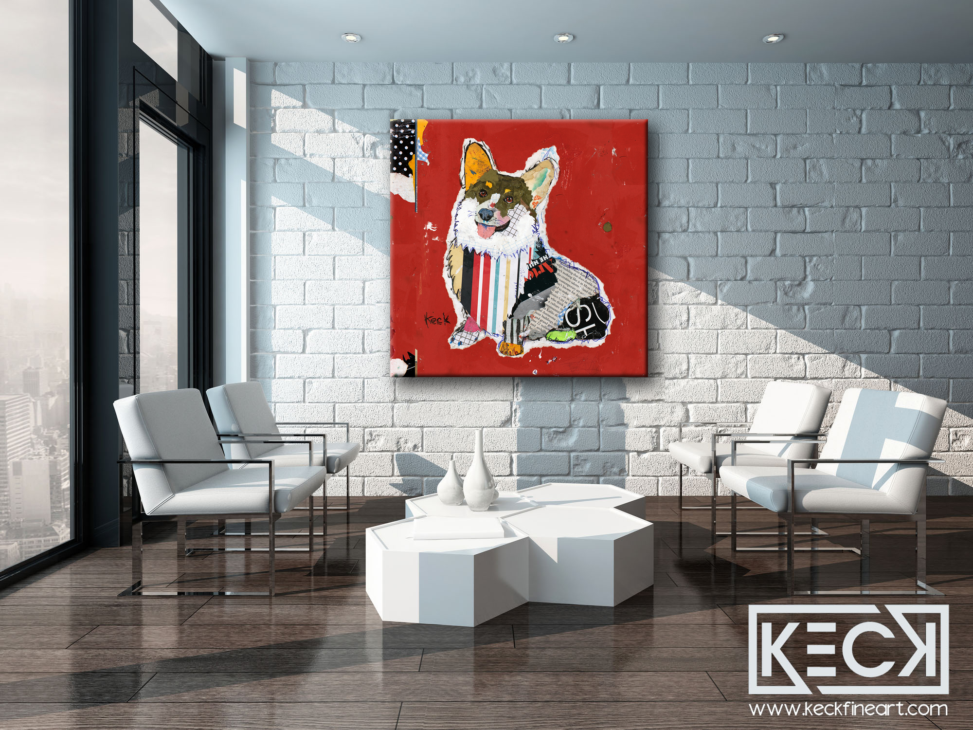 DOG ART PRINTS BY MICHEL KECK