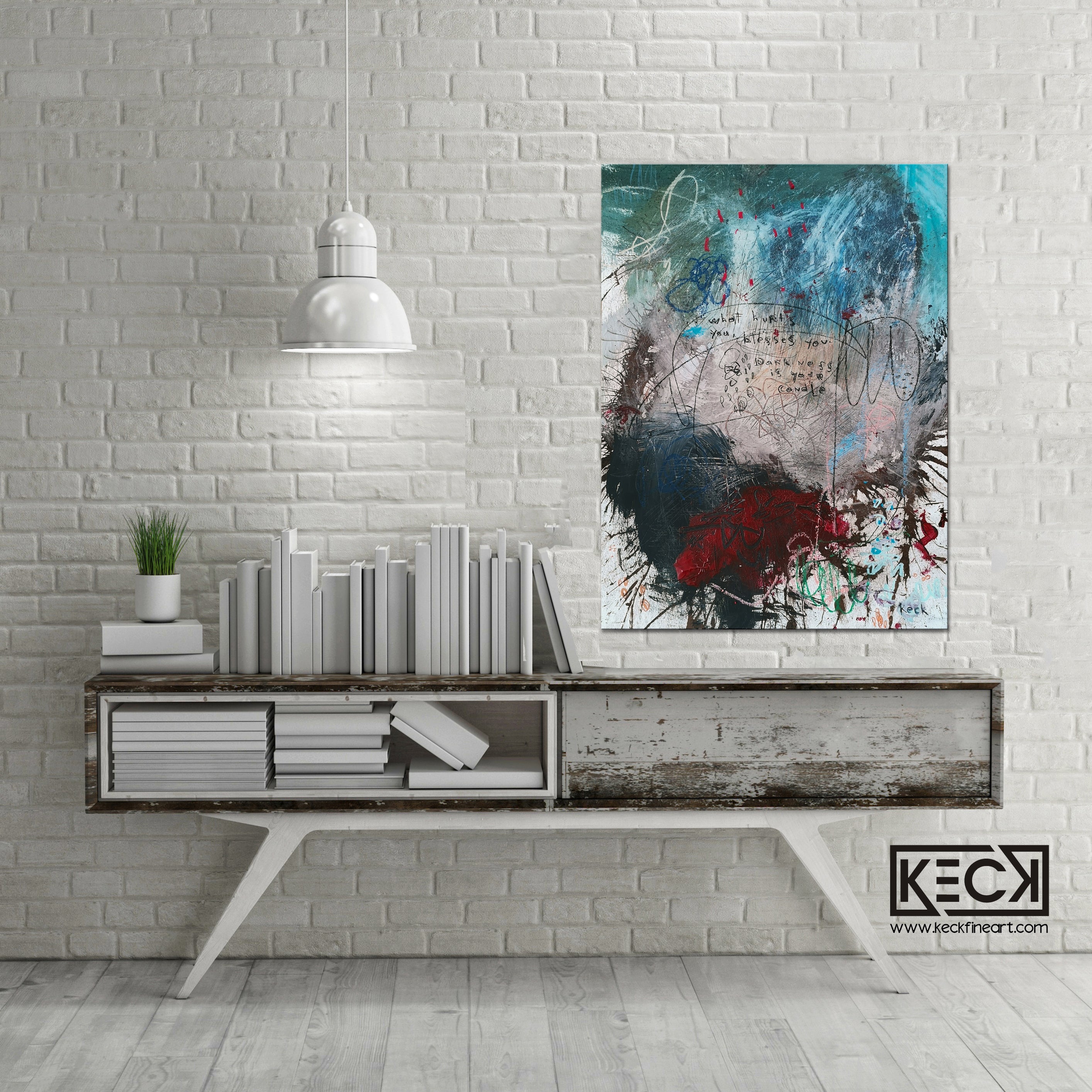 Abstract Canvas Art Print <br>2020 Collection <br>Title:  candle<br> Michel Keck