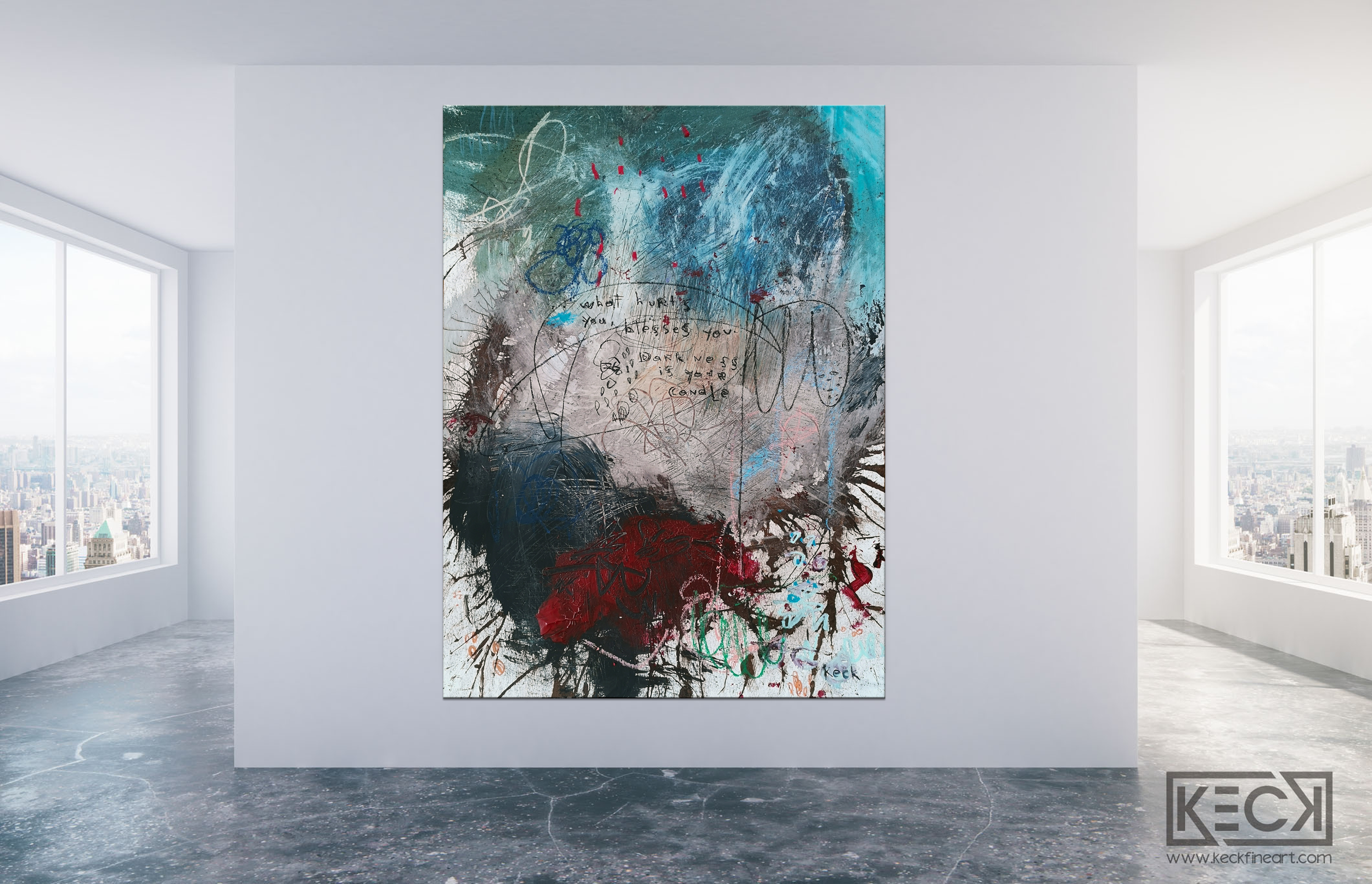 Abstract Canvas Art Print <br>2020 Collection <br>Title:  candle<br> Michel Keck