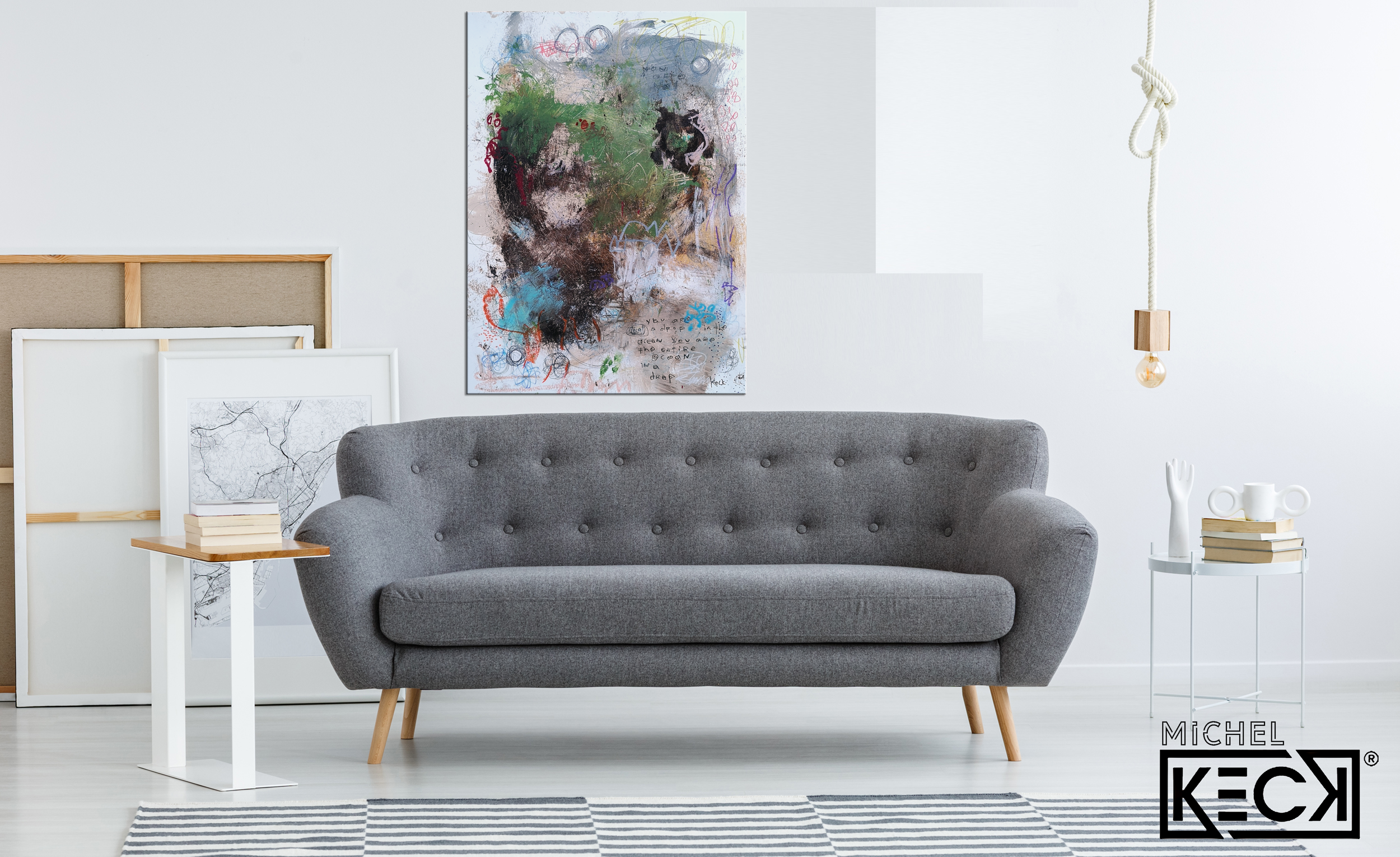 Abstract Canvas Art Print <br>2020 Collection <br>Title:  in a drop<br> Michel Keck
