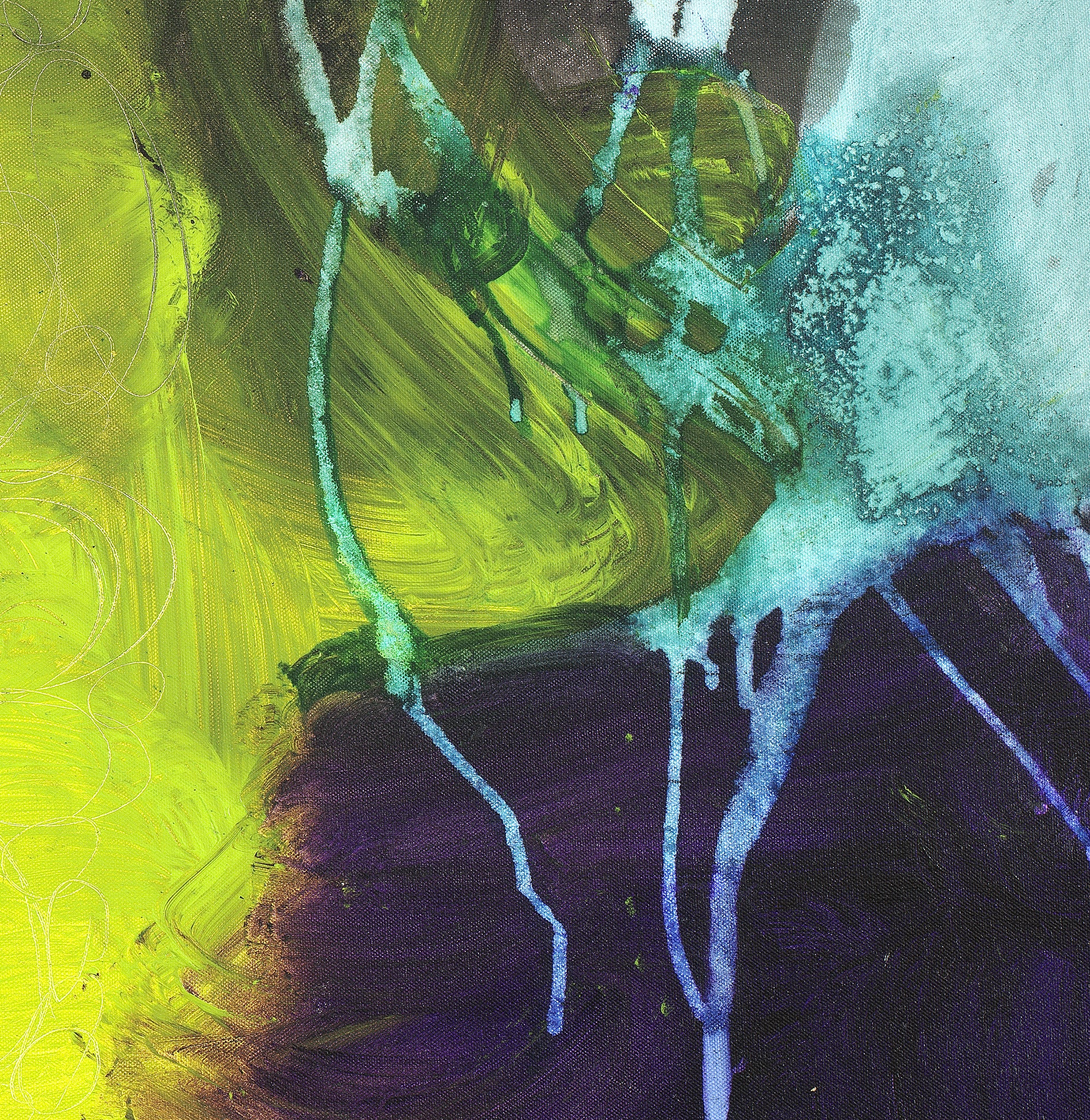 Moody, Raw & Organic<br> Abstract Art Canvas Print<br>Returning To Center