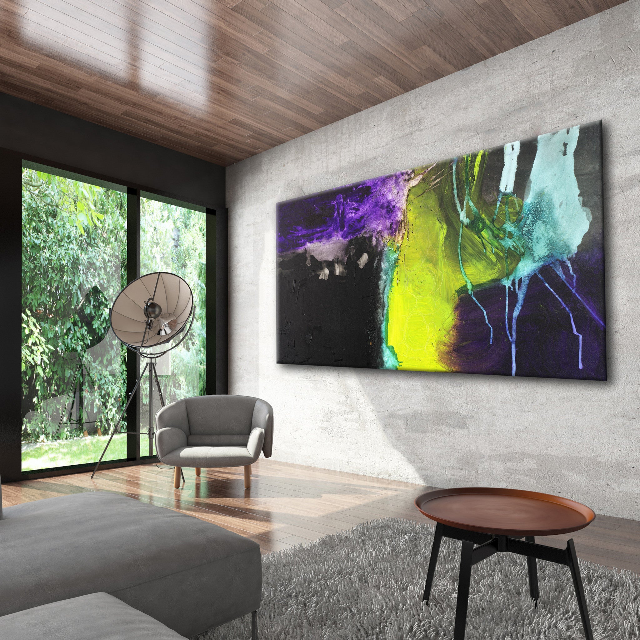 Moody, Raw & Organic<br> Abstract Art Canvas Print<br>Returning To Center
