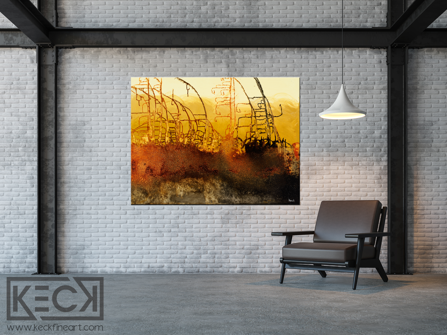 #040616 Gridlock Series <br> Abstract Canvas Art Print