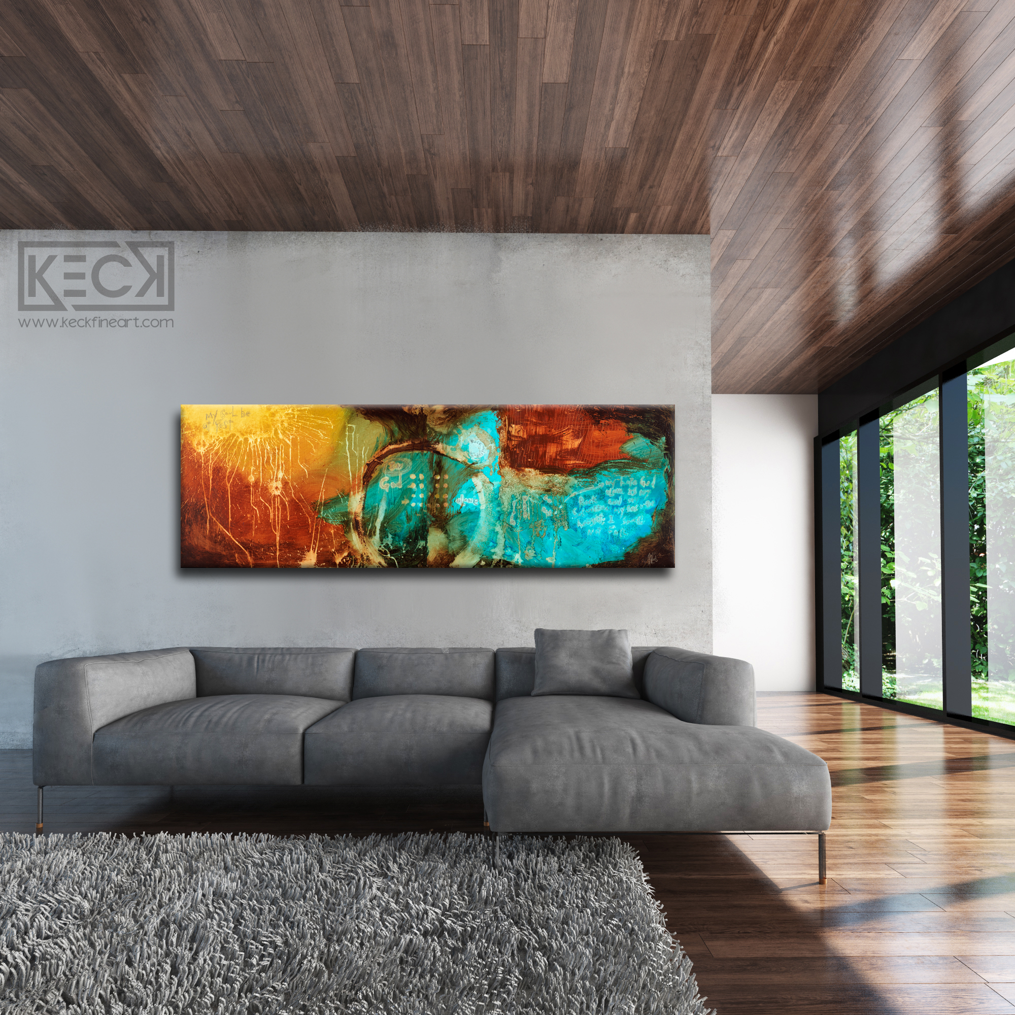 Scripture Abstract Art<br>Canvas Print<br> Psalm 62