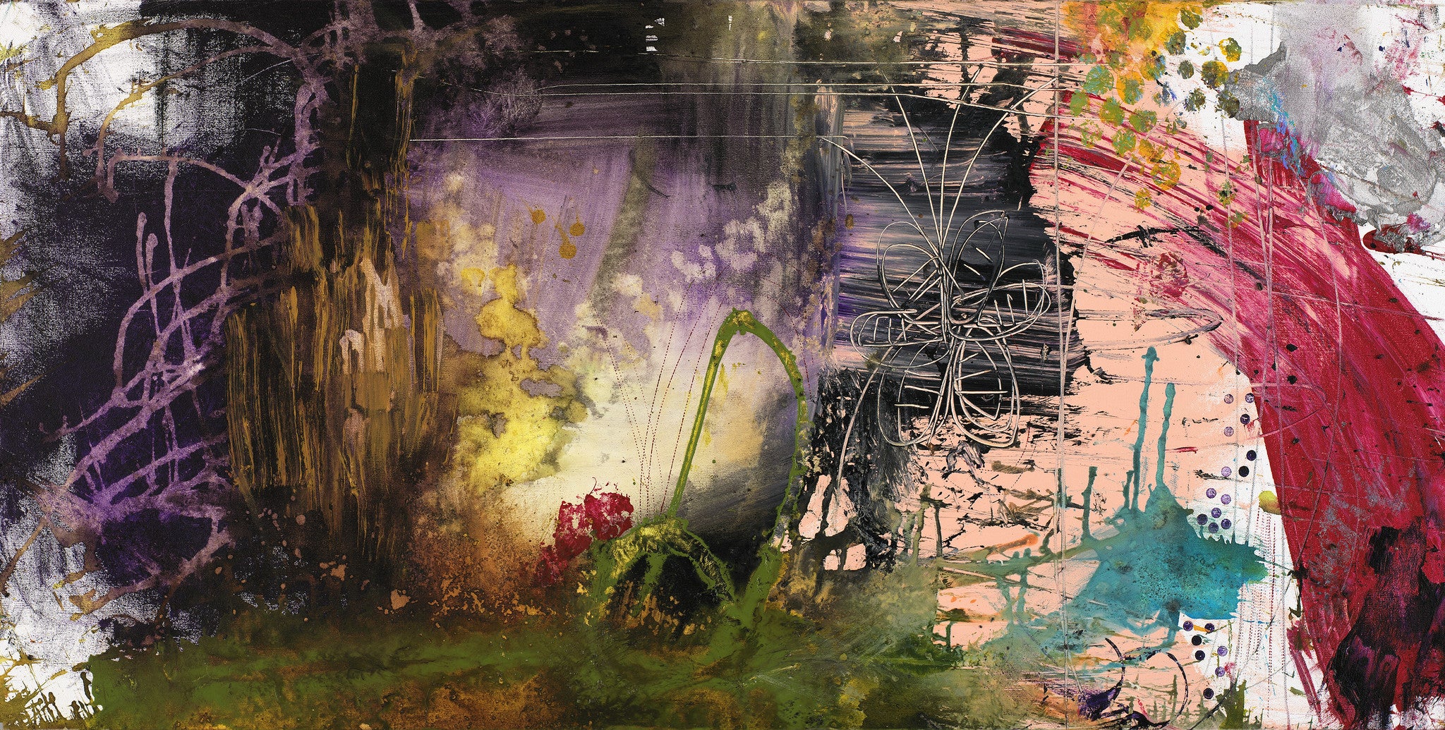 Colorful Abstract Art <br>Canvas Print<br>#040722 Untitled