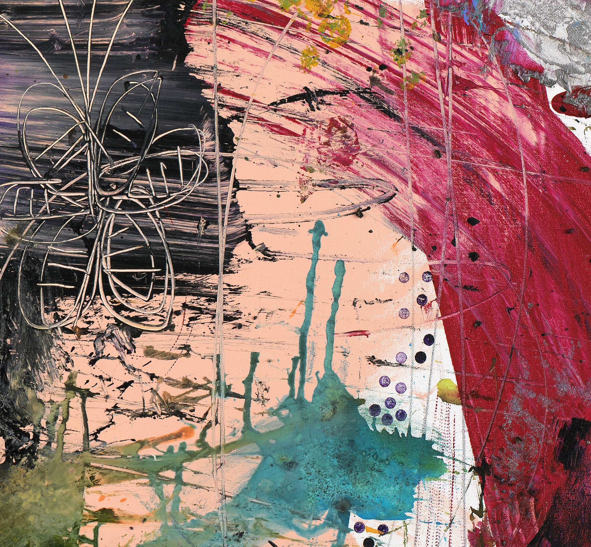 Colorful Abstract Art <br>Canvas Print<br>#040722 Untitled