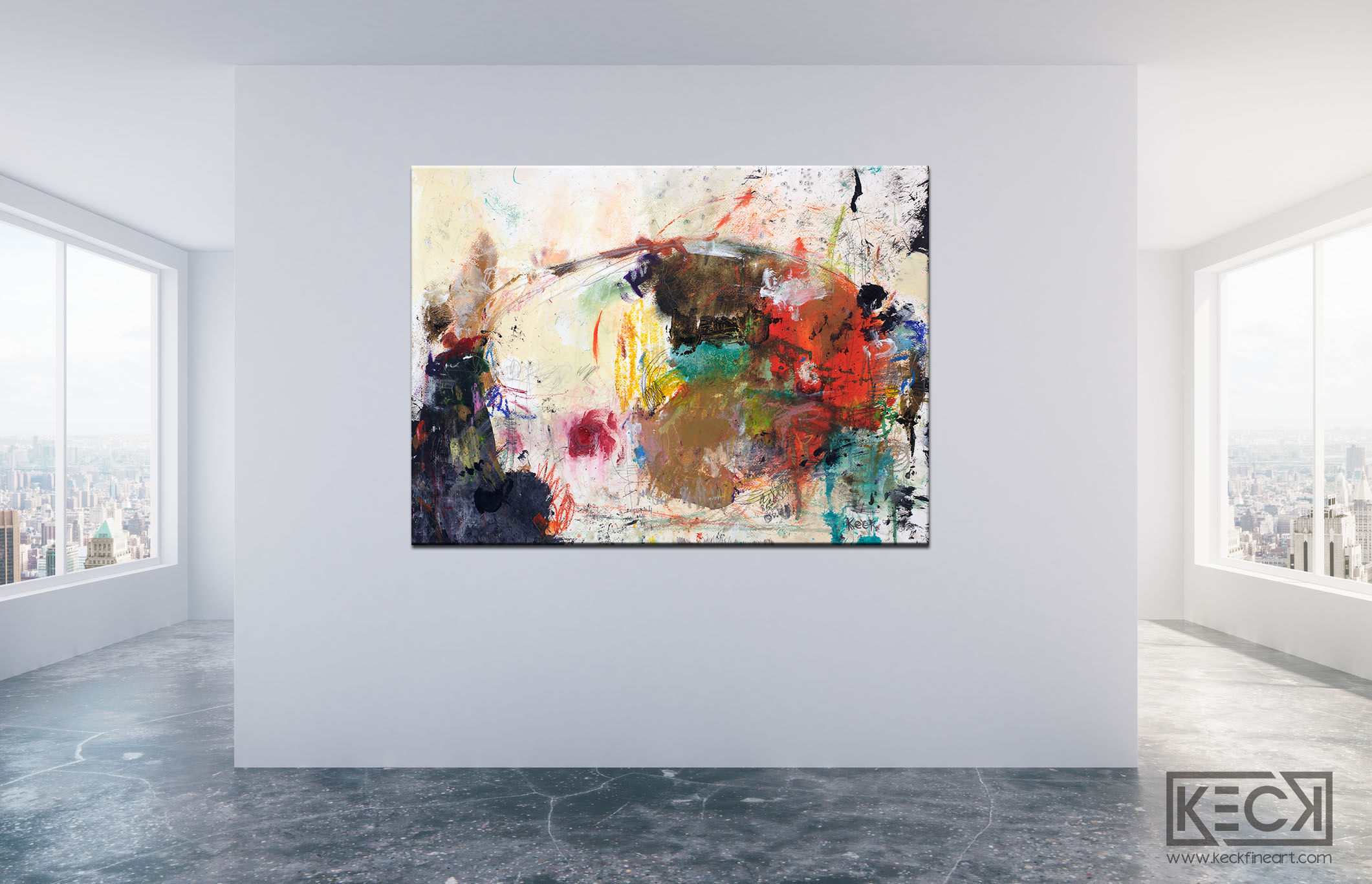 HUGE ABSTRACT CANVAS PRINTS BY MICHEL KECK