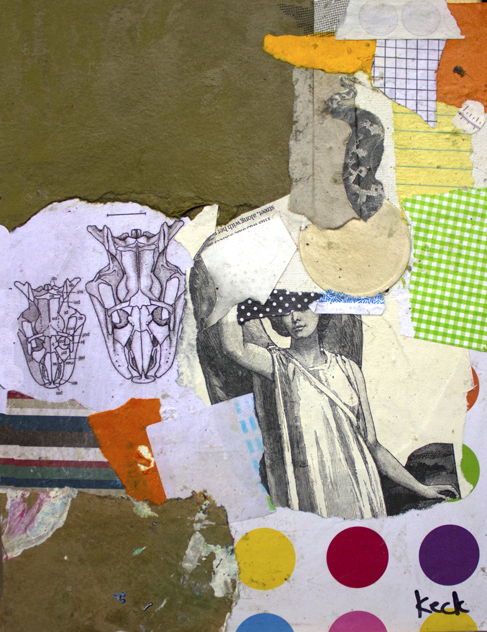 Collage Art Print<br>on Canvas<br> Into Your Eyes