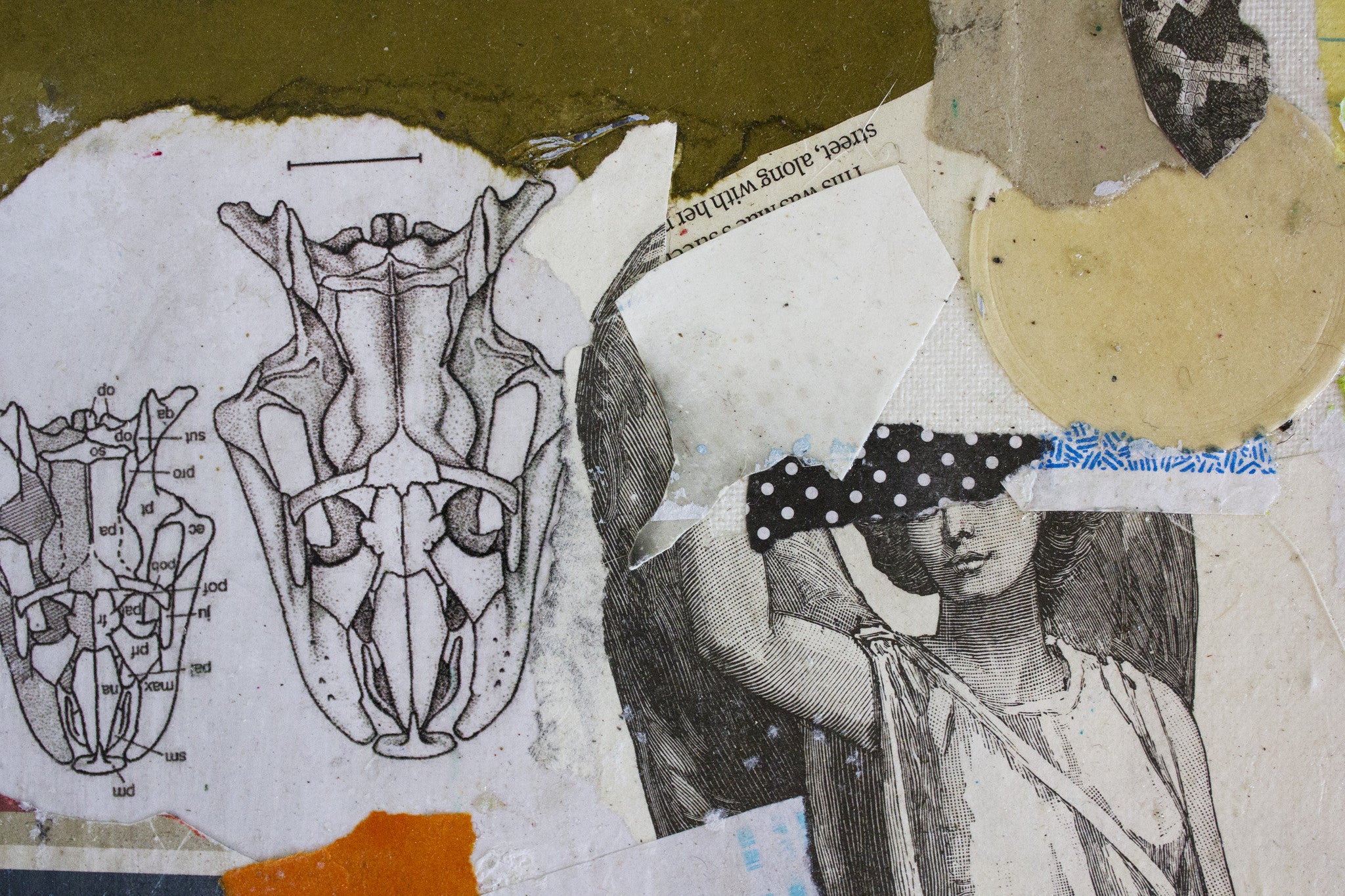 Collage Art Print<br>on Canvas<br> Into Your Eyes