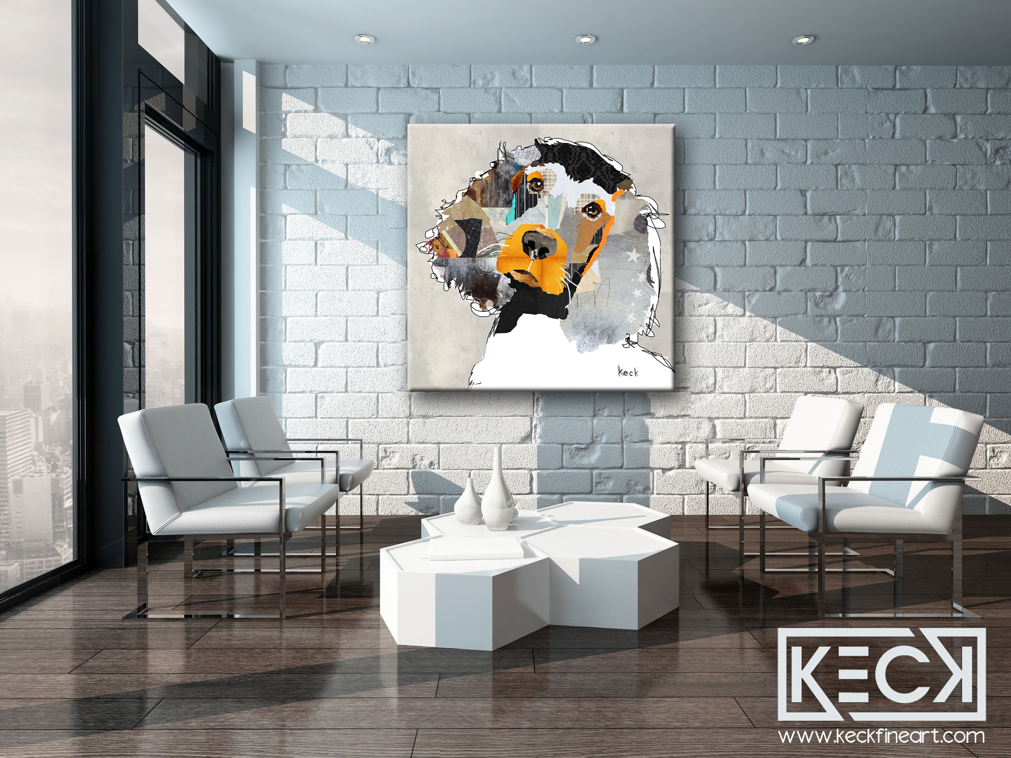 Irish Setter Dog Art By Michel Keck