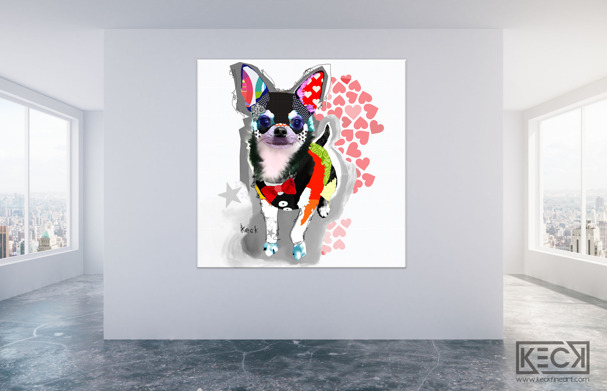 COLORFUL DOG ART - CHIHUAHUA Canvas Dog Art Prints by Michel Keck