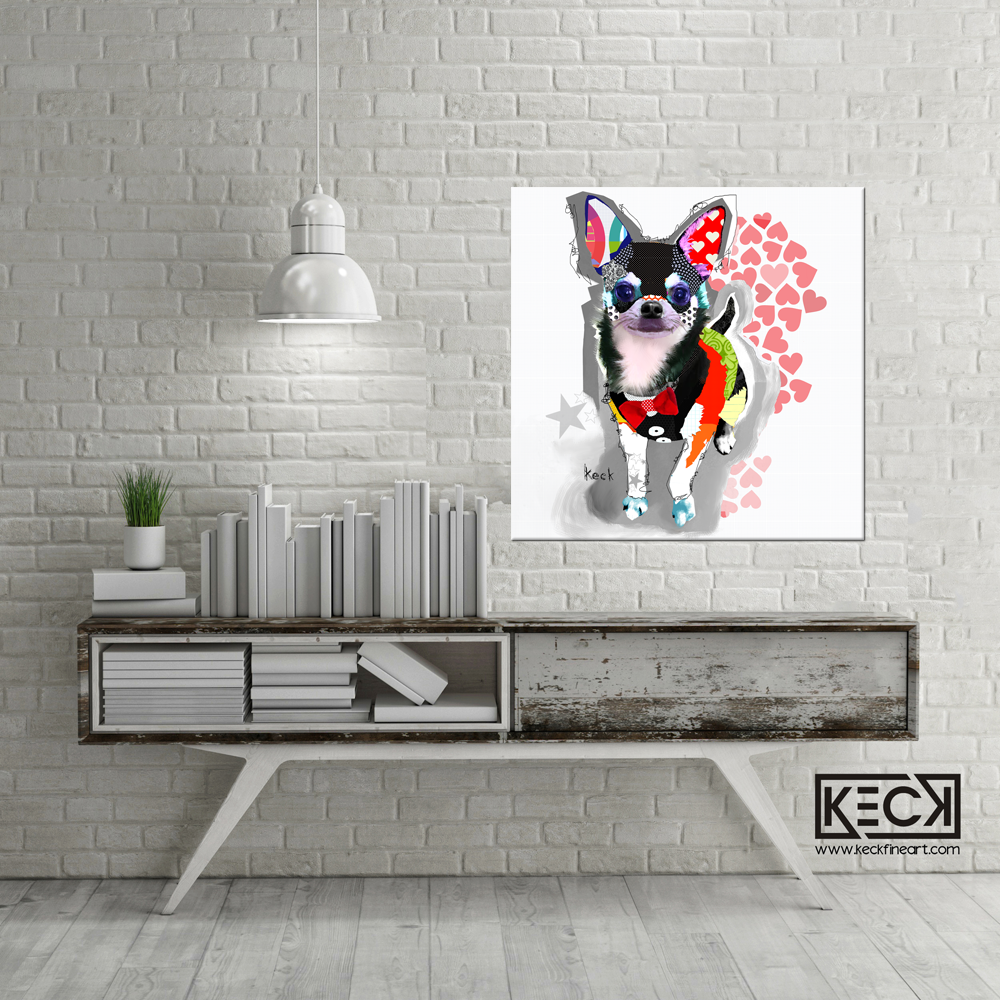 CHIHUAHUA ART: Chihuahua paintings, chihuahua art prints on canvas, chihuahua dog art