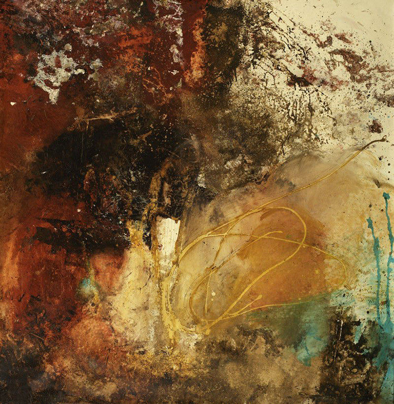 Organic, Raw Earth Tones<br>Abstract Art Canvas Print<br> Title: Where There Is A Will..