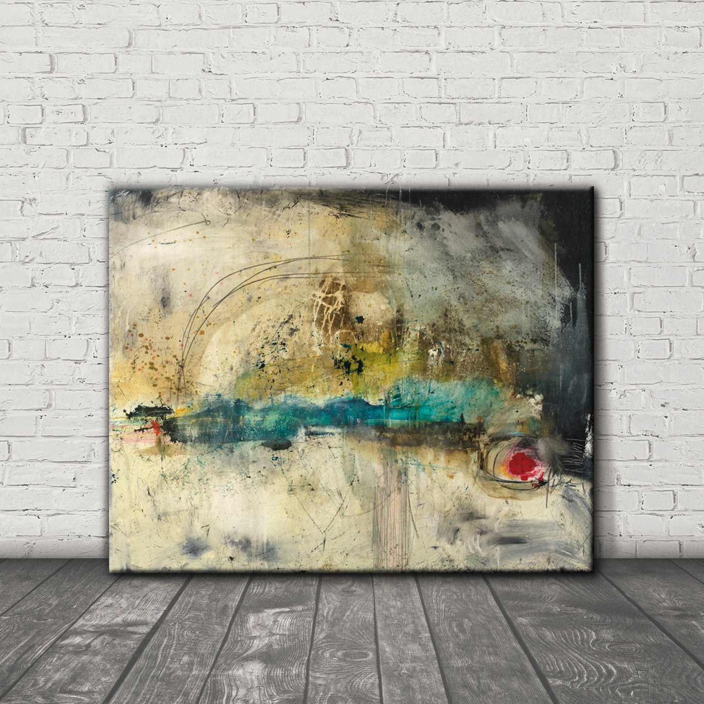 #050802 <br> Abstract Art Canvas Print<br>Title: Breaking Point
