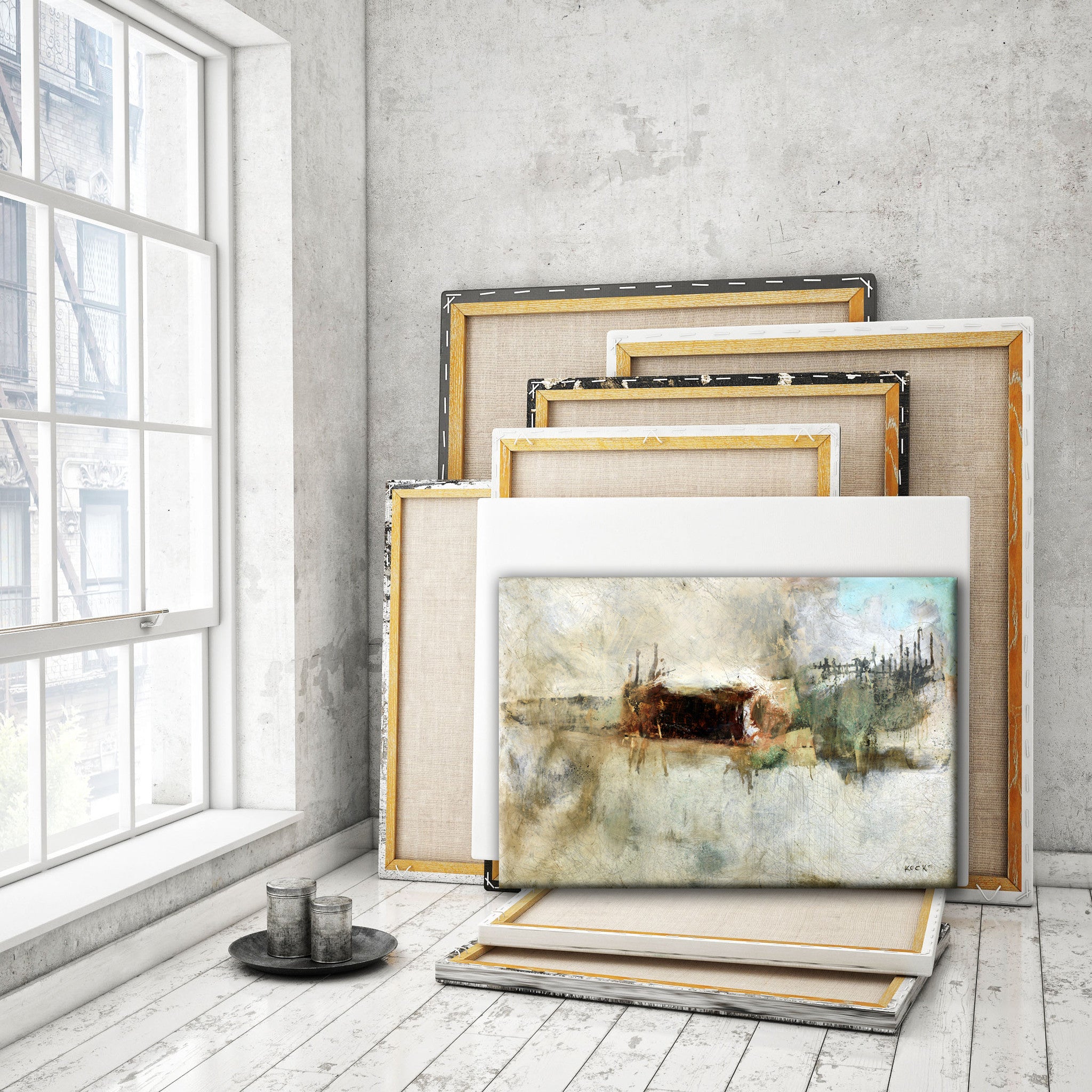 Organic Abstract Art<br> Canvas Print <br> Title: The Last Laugh