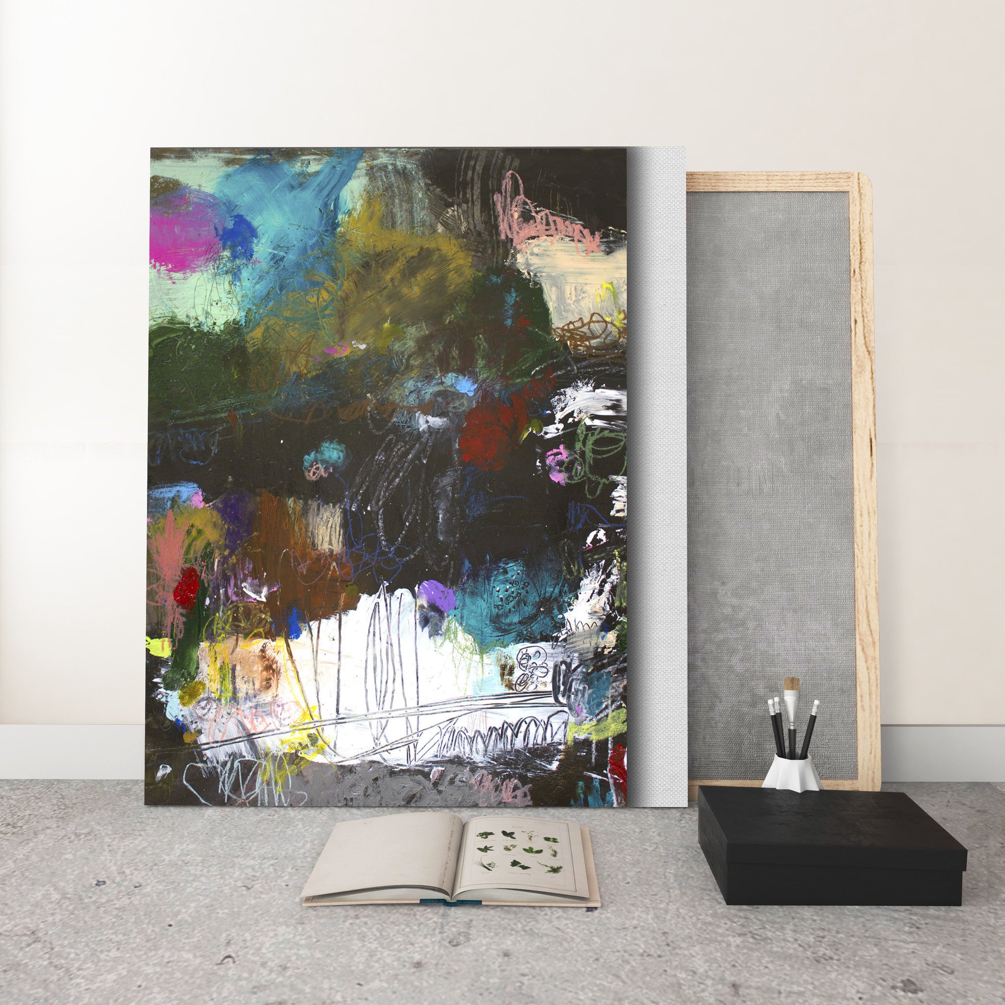 Colorful Abstract Art<br>Canvas Print<br> What Doesn't Kill Us