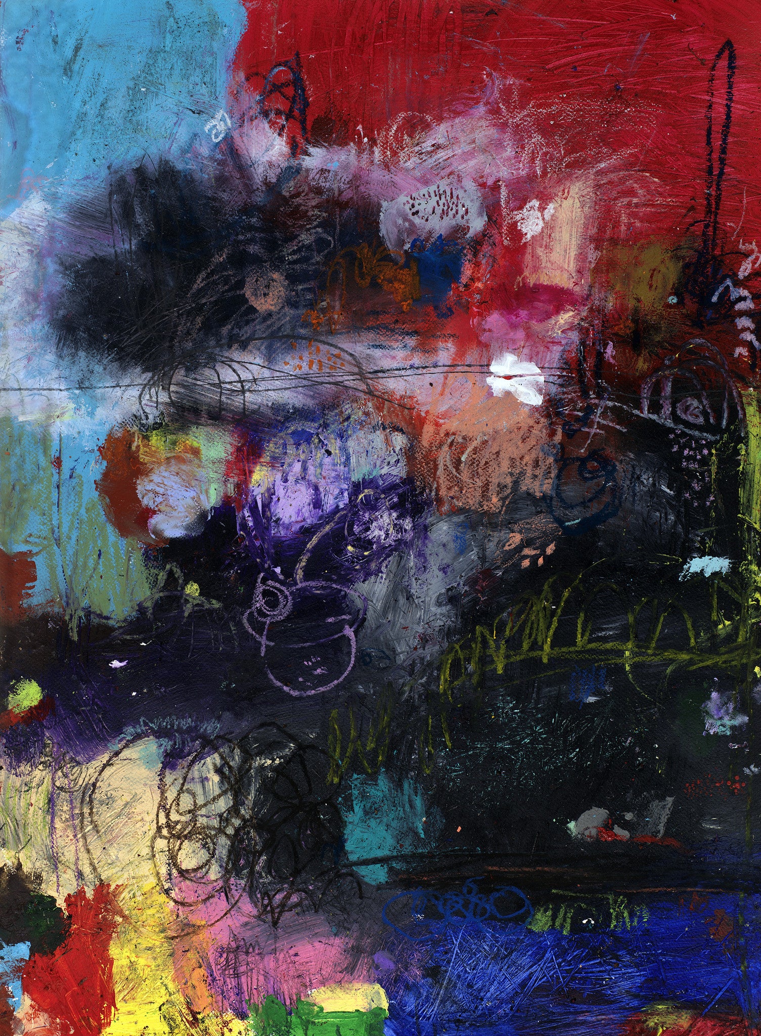 Colorful Abstract Art<br>Canvas Print <br> Can't You Just Be Happy For Me?