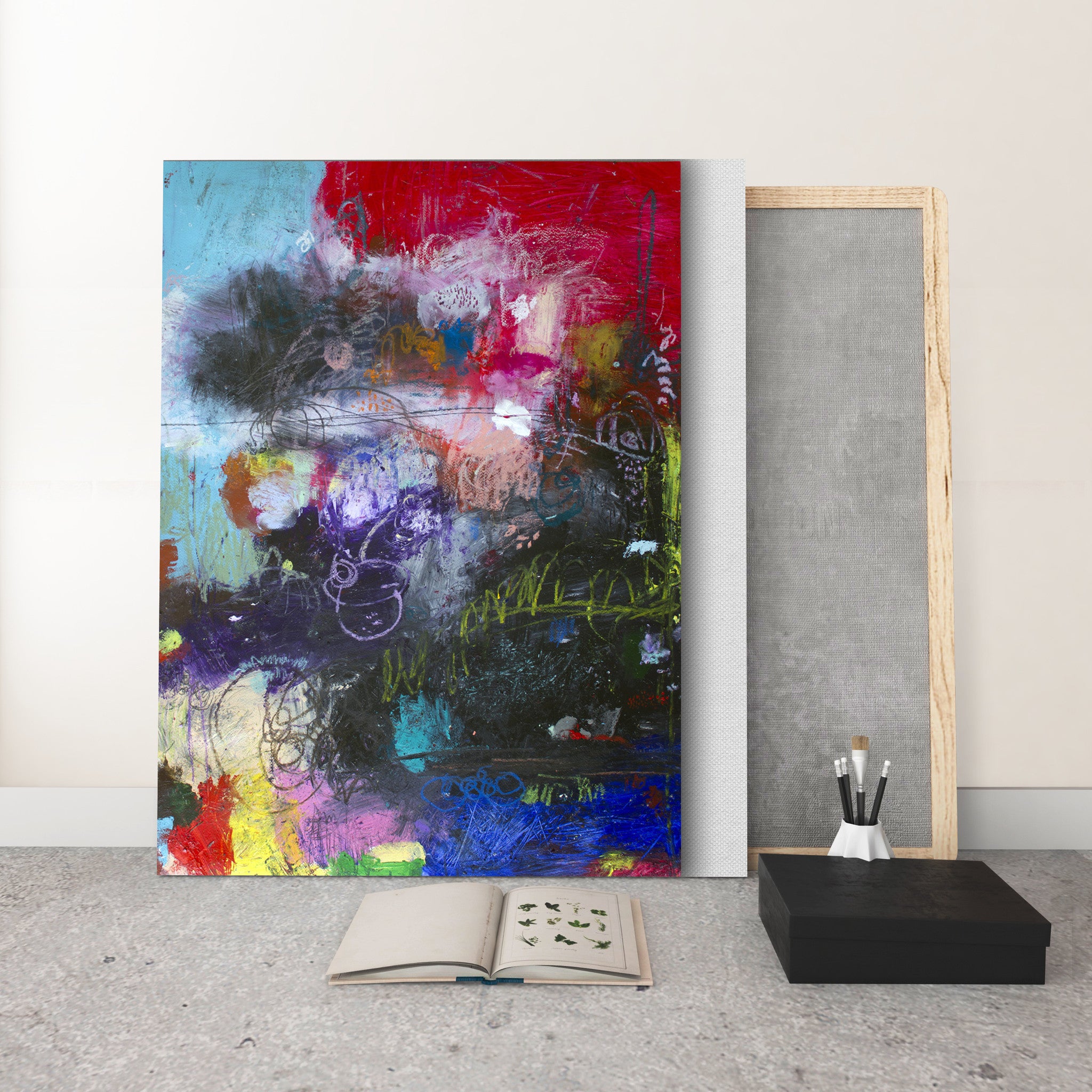 Colorful Abstract Art<br>Canvas Print <br> Cant You Just be Happy for Me
