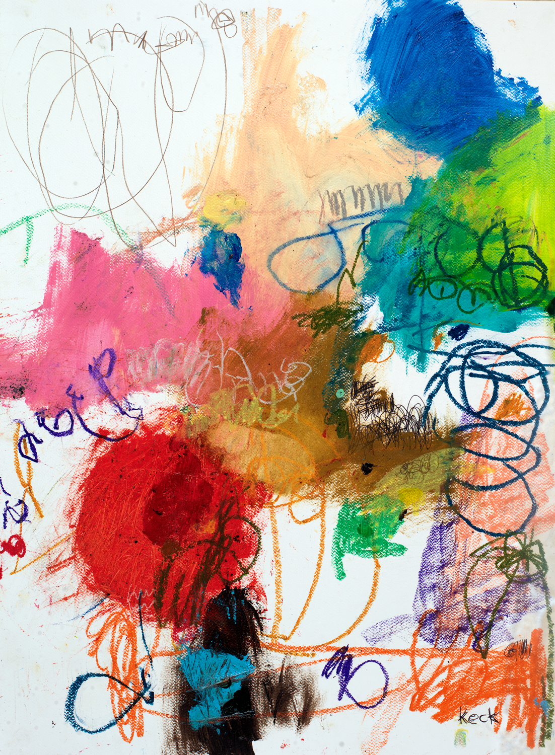 Negative Space Abstract Art Prints - Colorful canvas art prints by Michel Keck ®