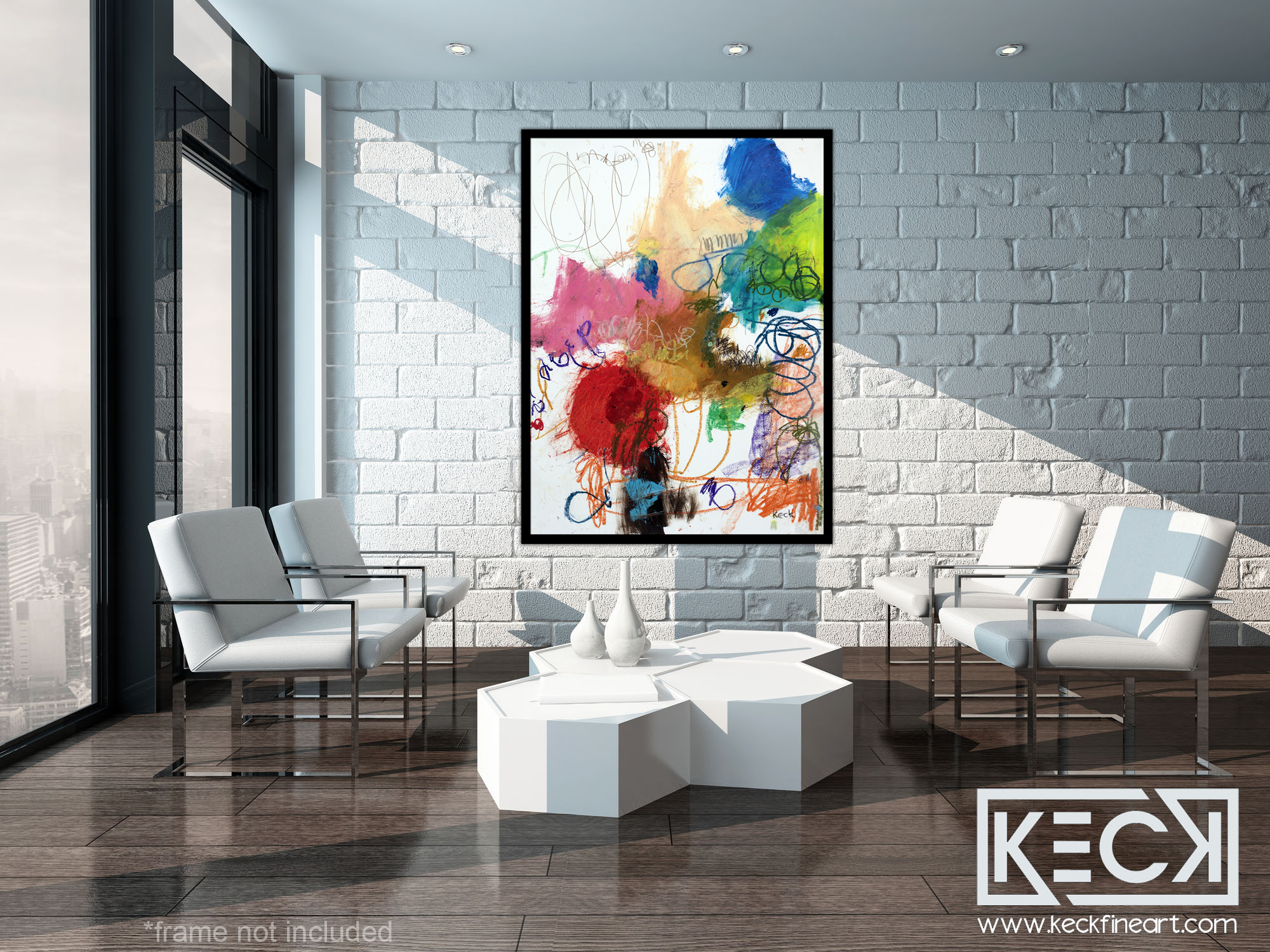 Colorful Abstract Art<br>Canvas Print<br><br> Our Worlds are Meant to Collide