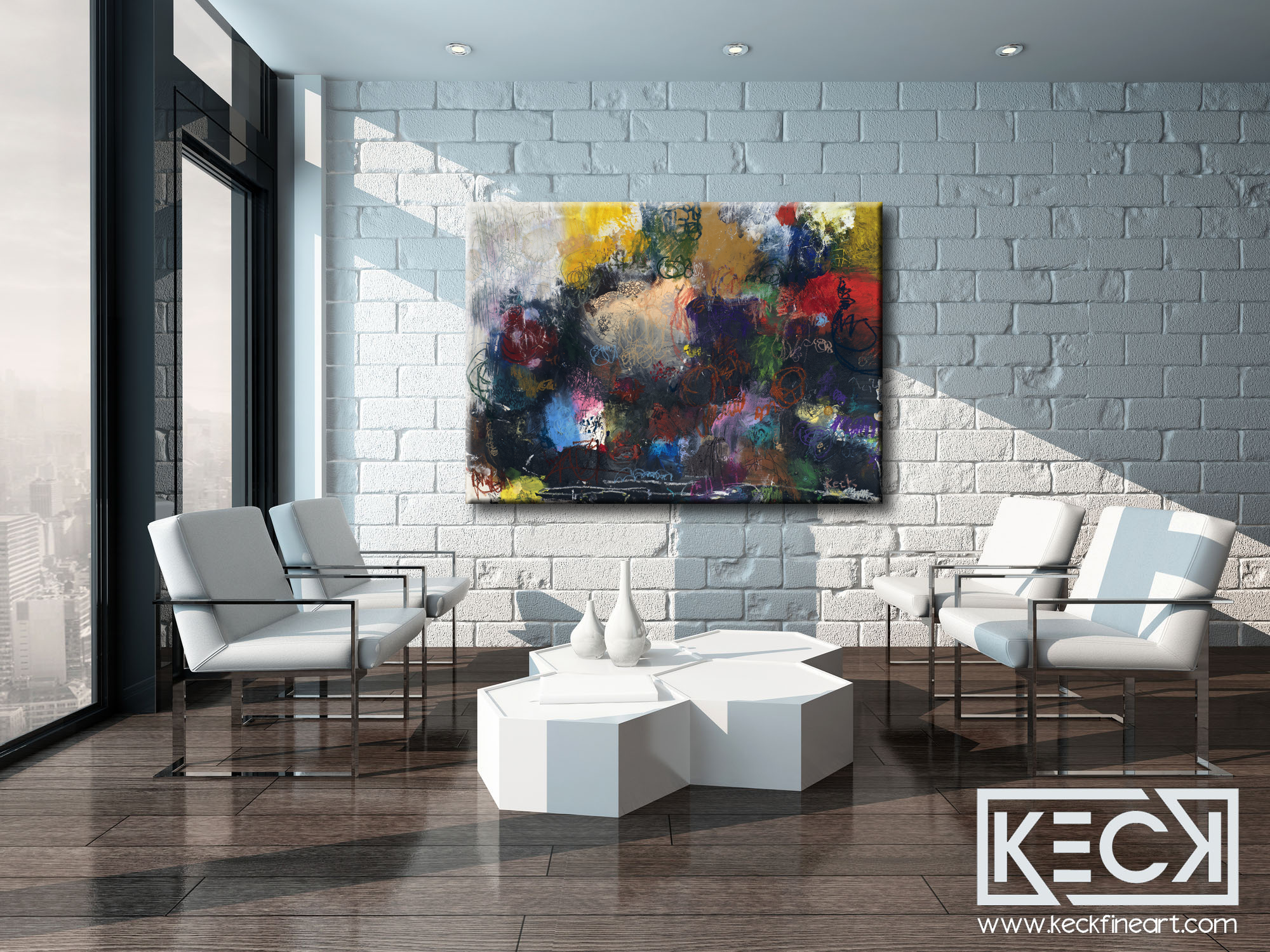 Colorful Abstract Art<br>Canvas Print <br> Worth Fighting For