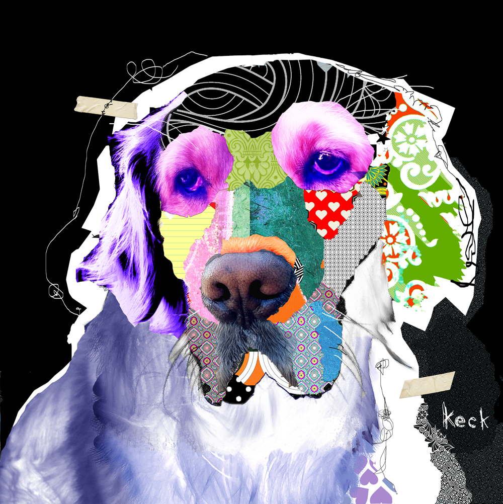 GOLDEN RETRIEVER DOG ART