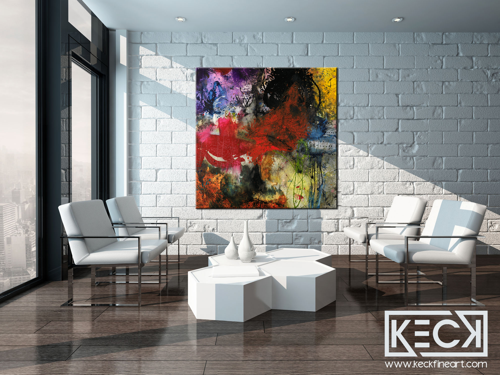COLORFUL ABSTRACT ART BY MICHEL KECK