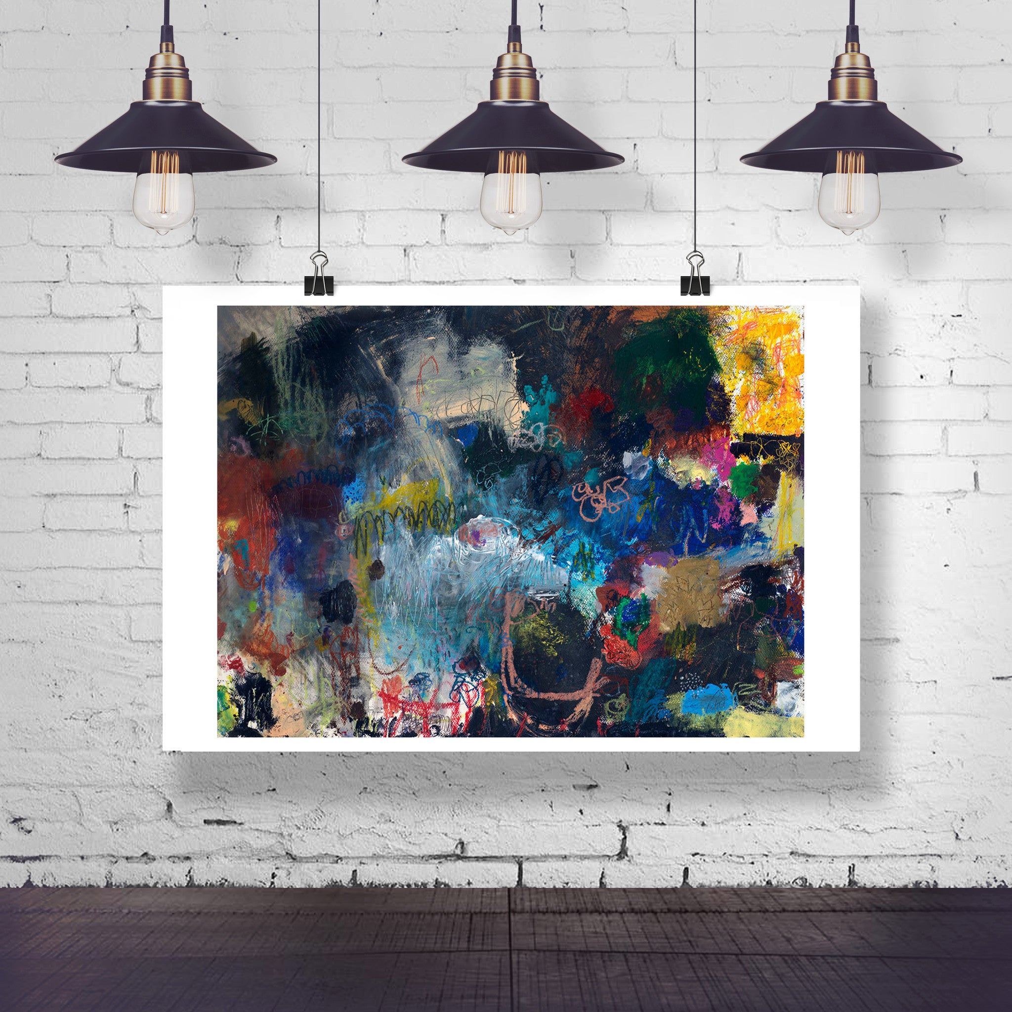dark yet filled with color - colorful abstract art works of artist michel keck