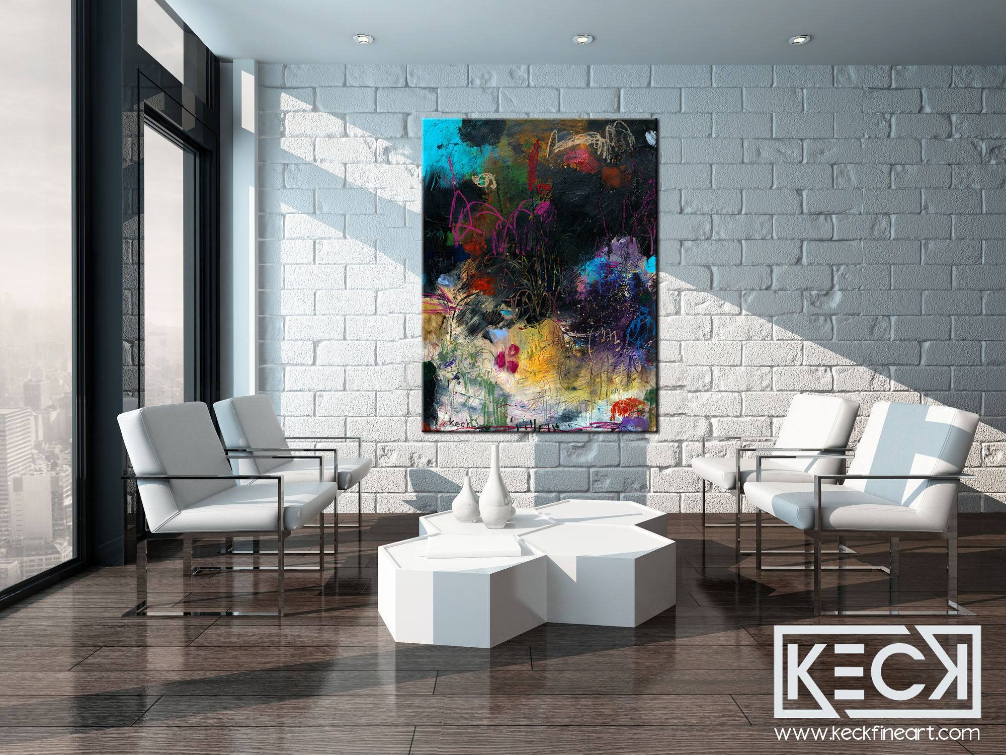COLORFUL ABSTRACT ART BY MICHEL KECK