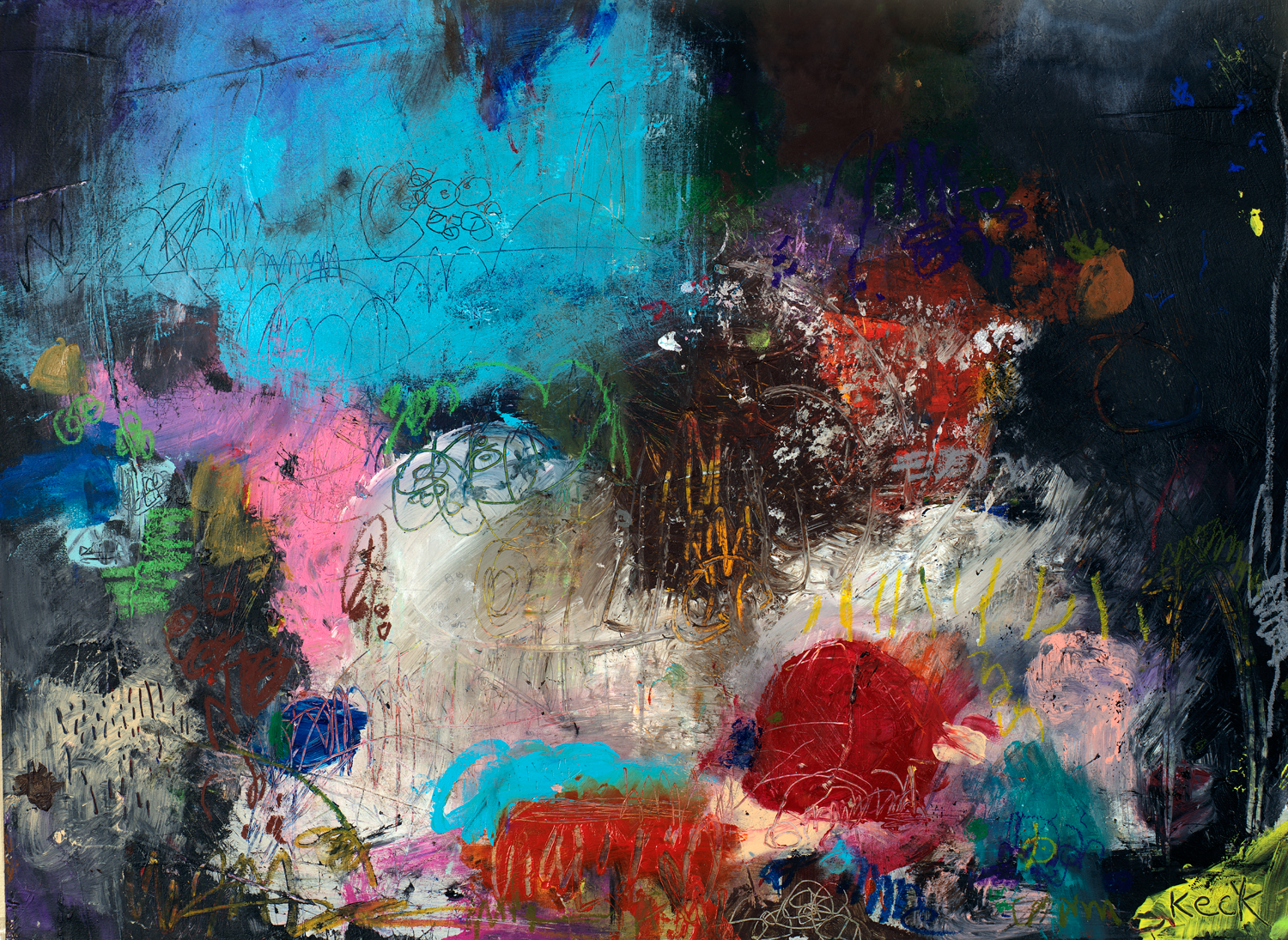 Colorful Abstract Art<br>Canvas Print <br> Faith and Patience