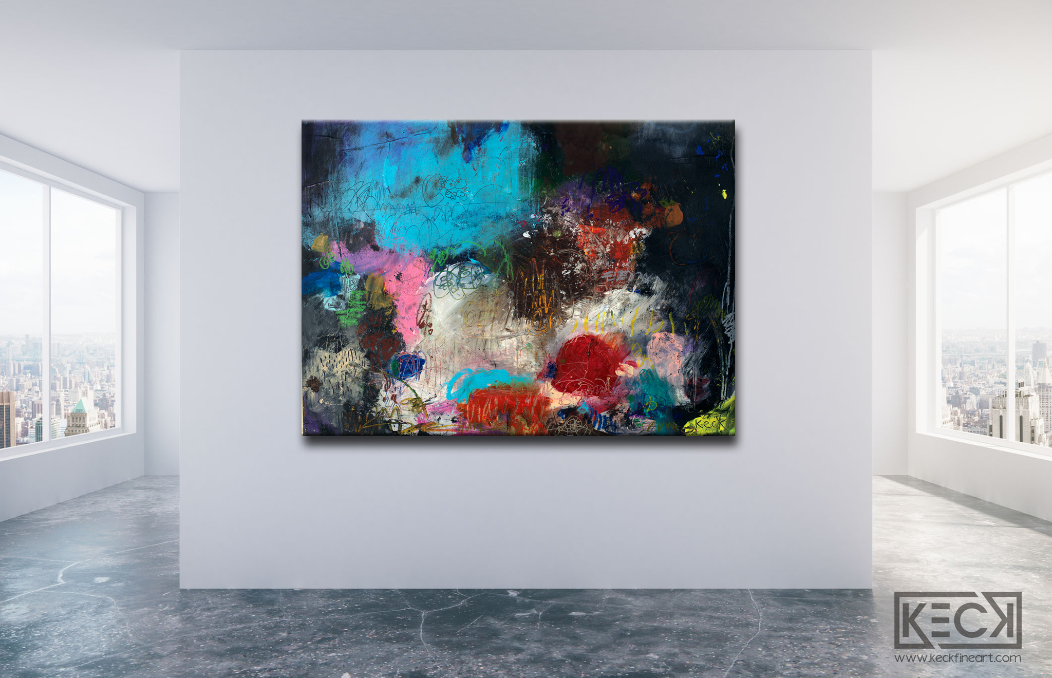 Colorful Abstract Art<br>Canvas Print <br> Faith and Patience