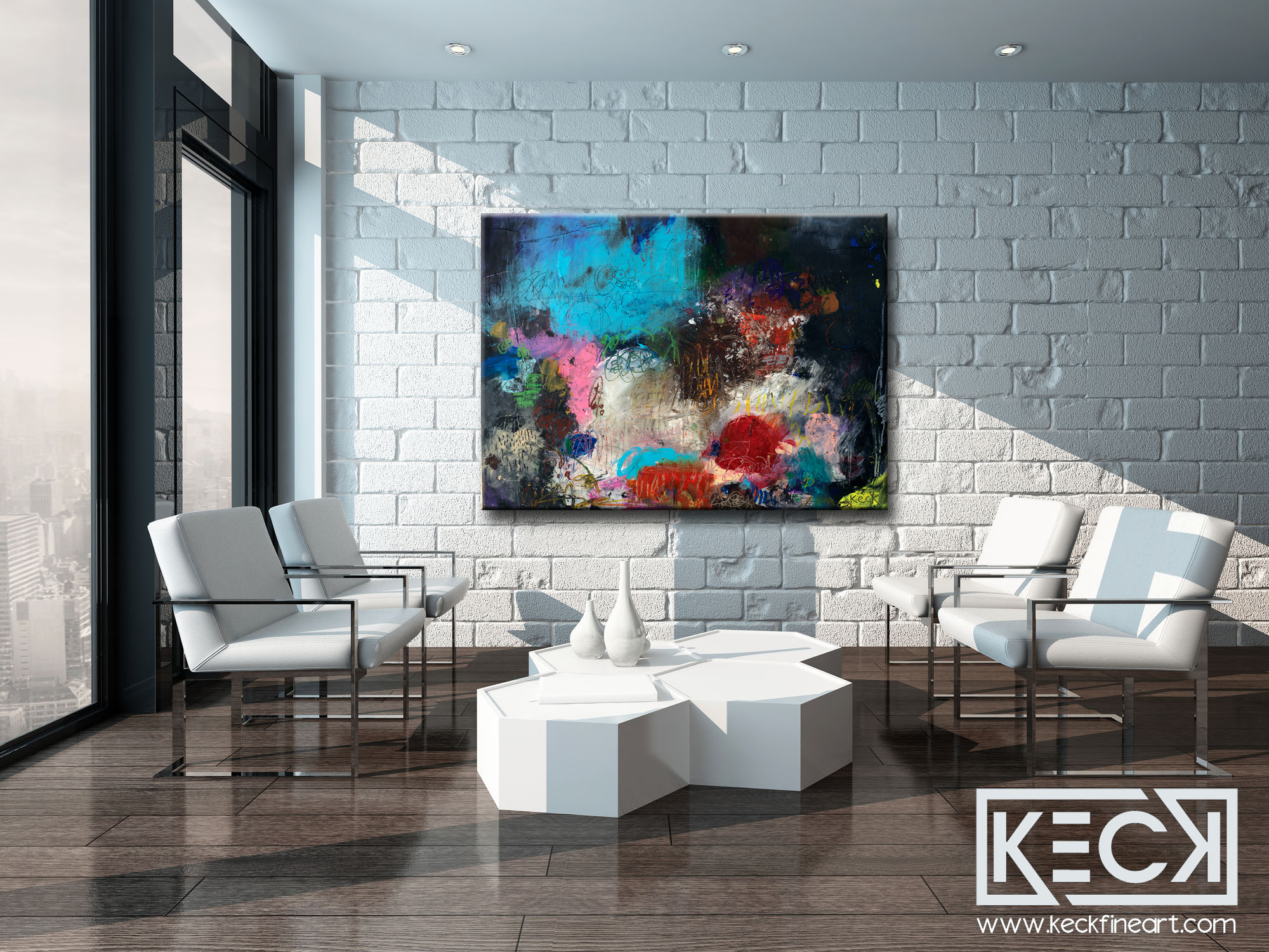 Colorful Abstract Art<br>Canvas Print <br> Faith and Patience