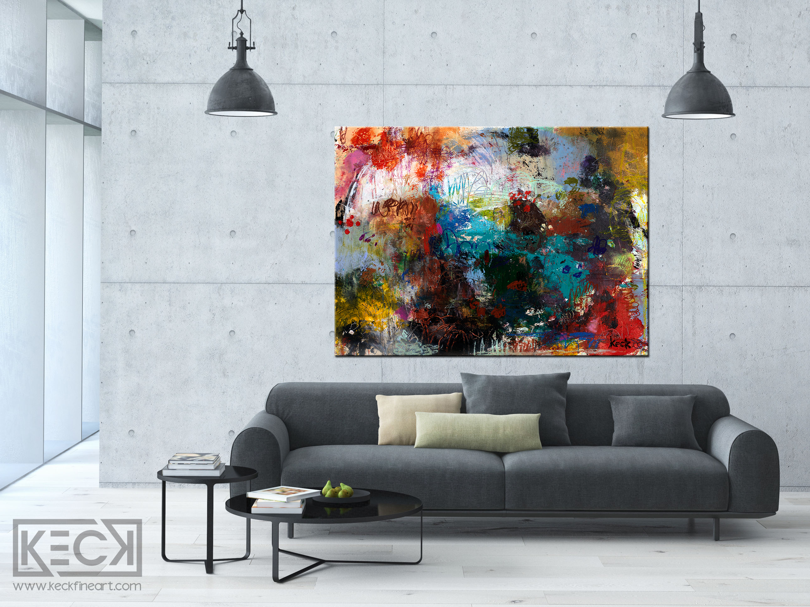 BEAUTIFUL COLORFUL ABSTRACT ART BY MICHEL KECK