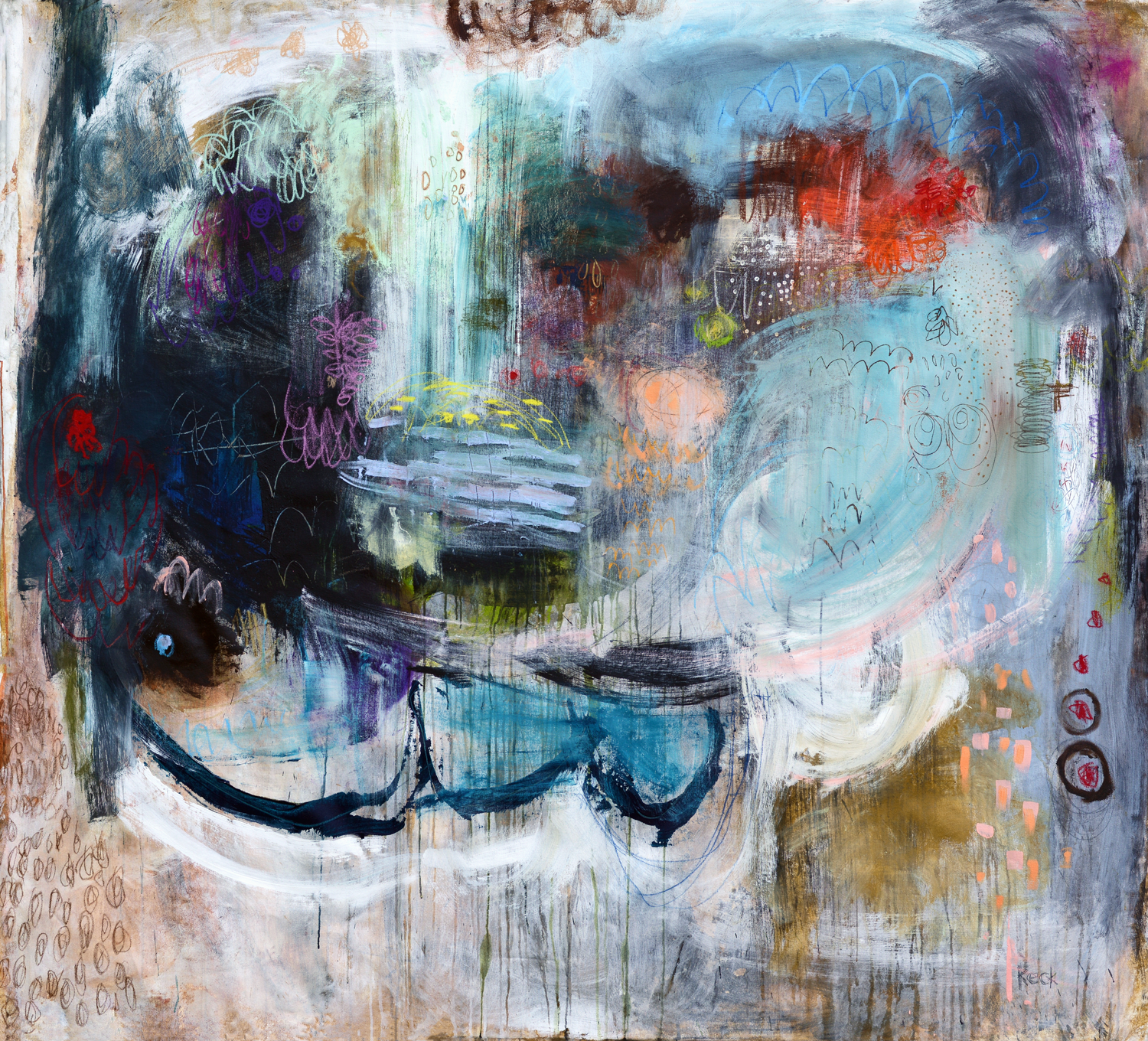 Colorful Abstract Art<br>Canvas Print<br> Saving For A Rainy Day