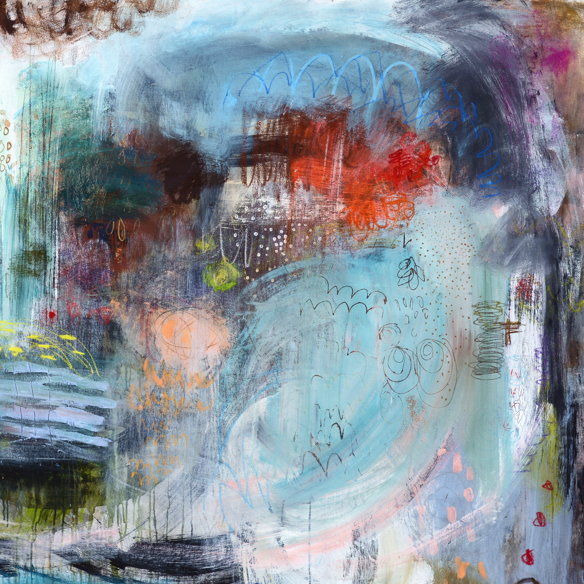 Colorful Abstract Art<br>Canvas Print<br> Saving For A Rainy Day