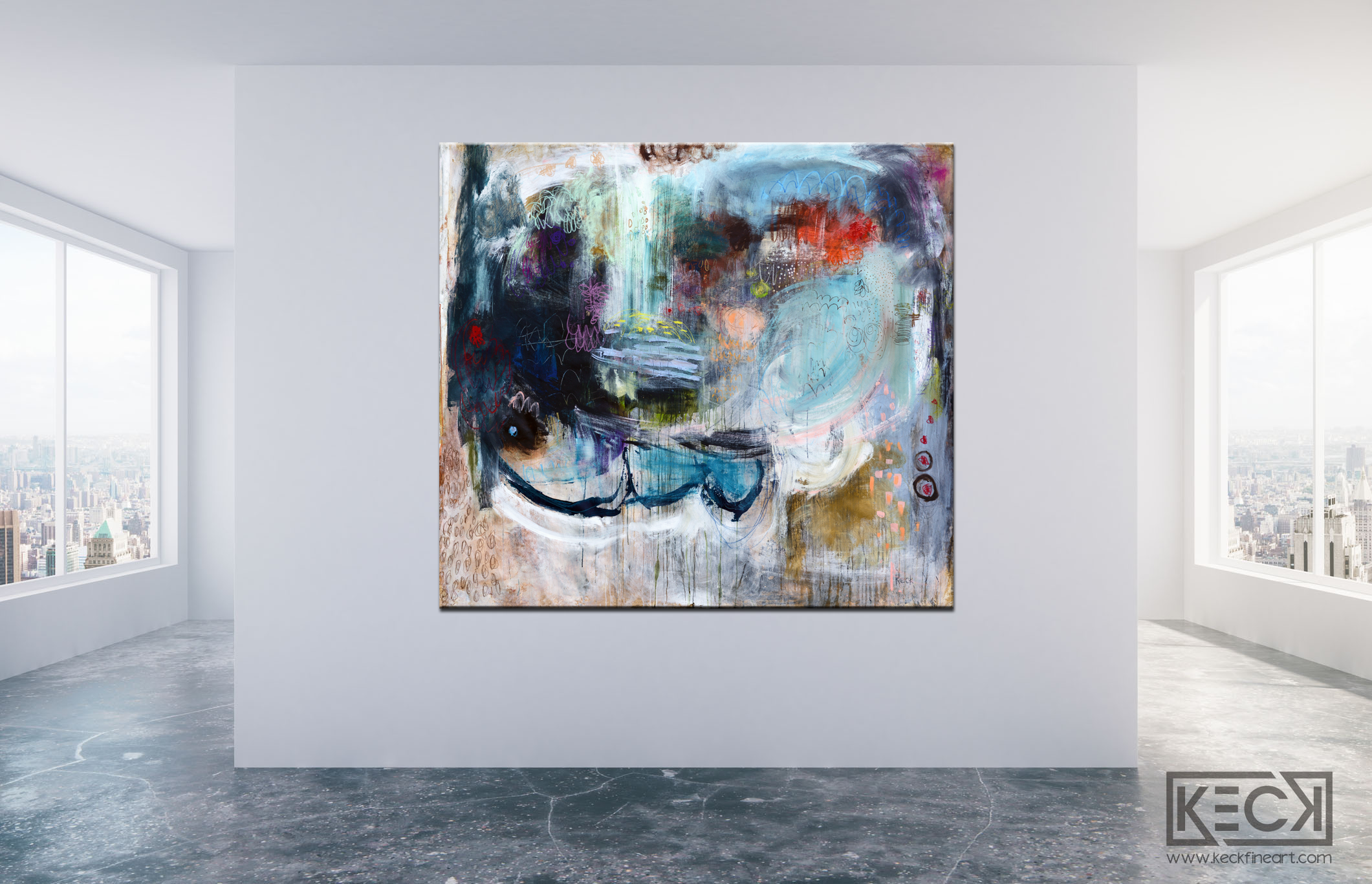 Colorful Abstract Art<br>Canvas Print<br> Saving For A Rainy Day