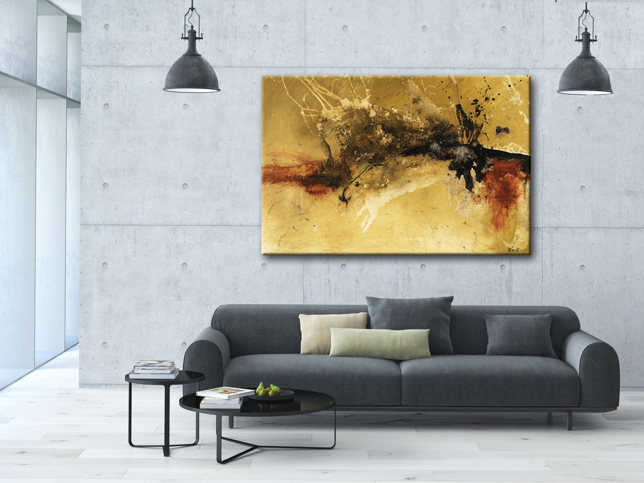 Raw, Earth Tones & Organic<br>Abstract Art Canvas Print<br> By Your Side