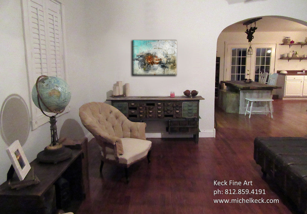 Moody & Muted Abstract Art <br>Canvas Print<br> Bound For Nowhere