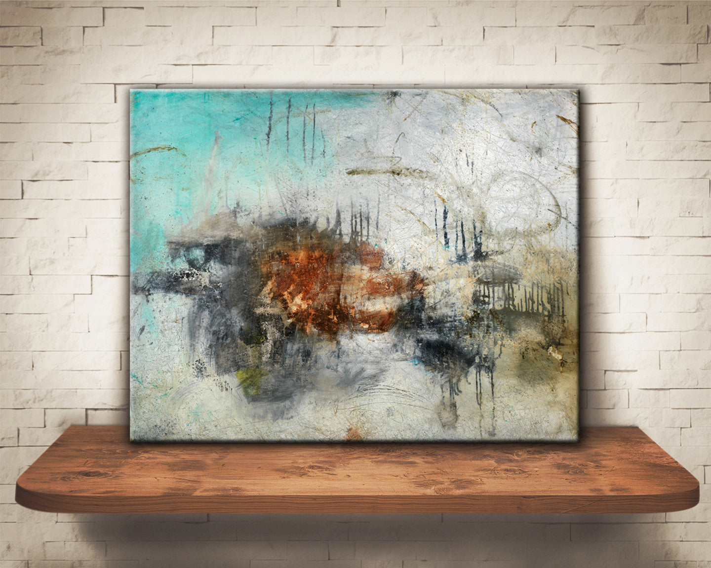 Moody & Muted Abstract Art <br>Canvas Print<br> Bound For Nowhere