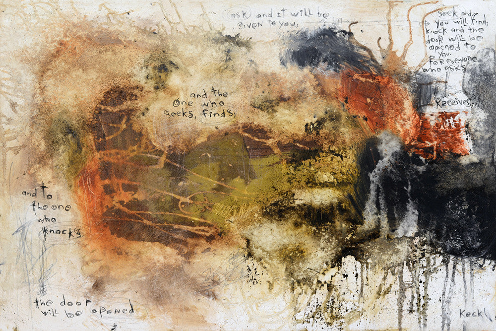 SCRIPTURE ART Canvas Print Matthew 7:7-8  #071503