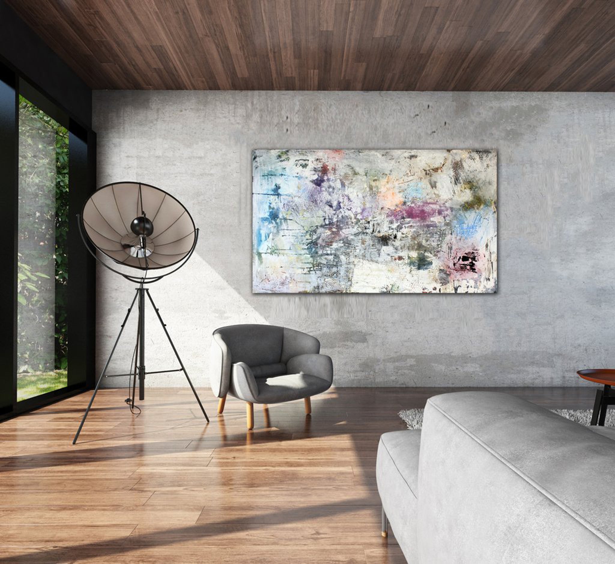 MIXED MEDIA Canvas Print of DRAWING STRAWS #071603
