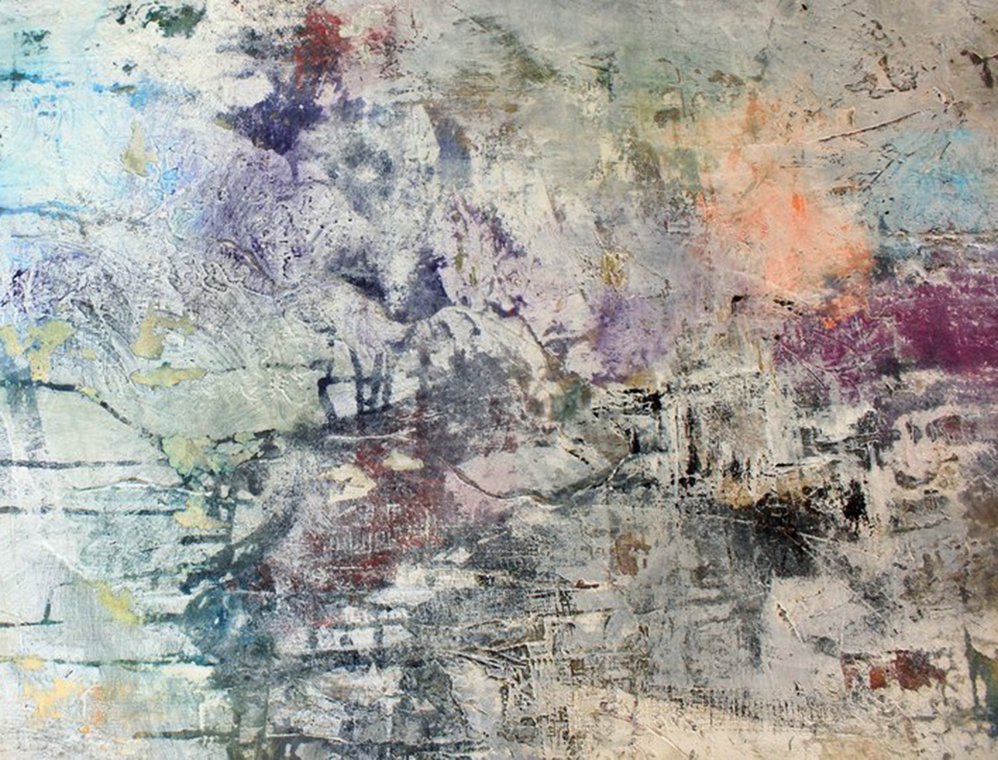 MIXED MEDIA Canvas Print of DRAWING STRAWS #071603