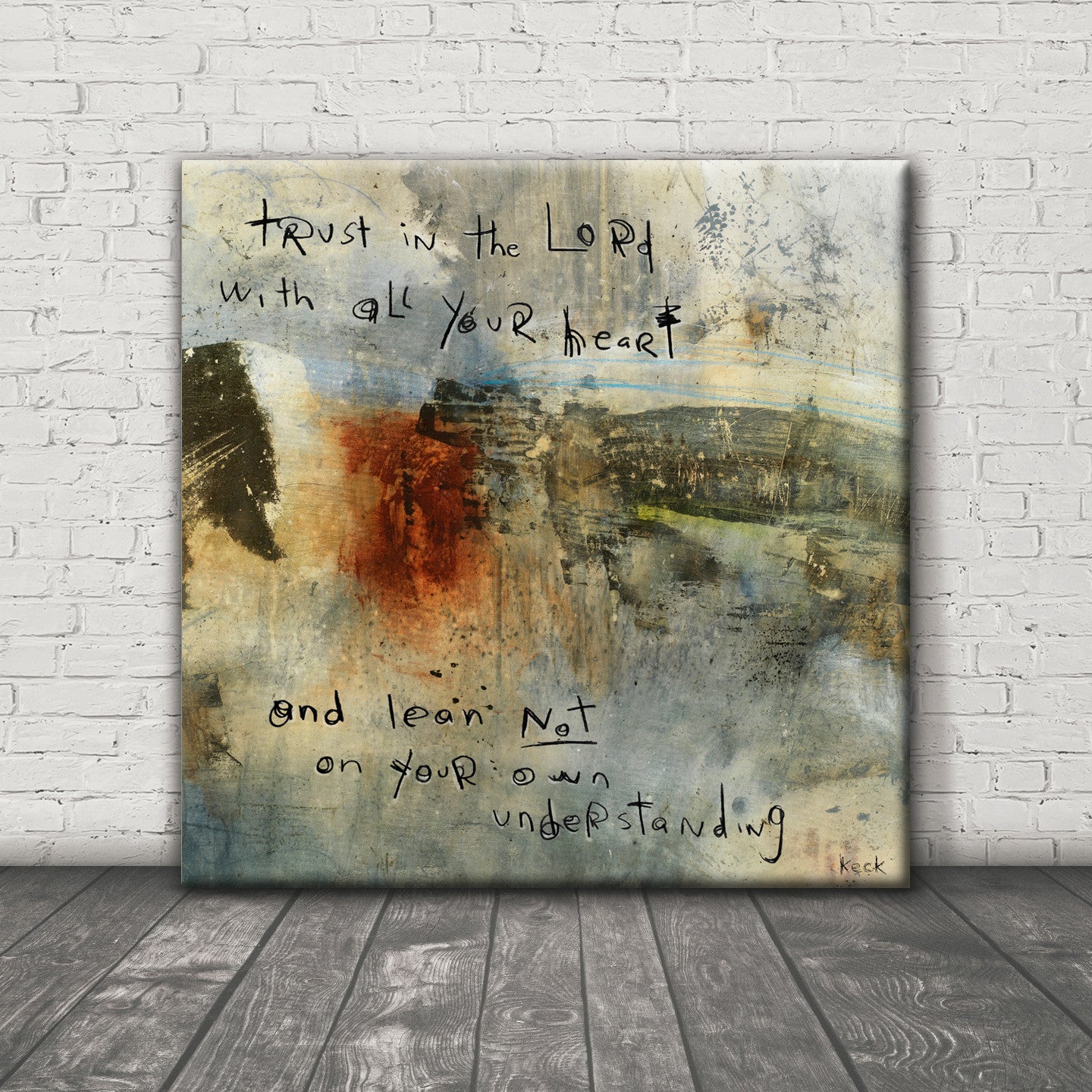 Abstract Scripture Art<br>Canvas Print<br>Proverbs 3:5